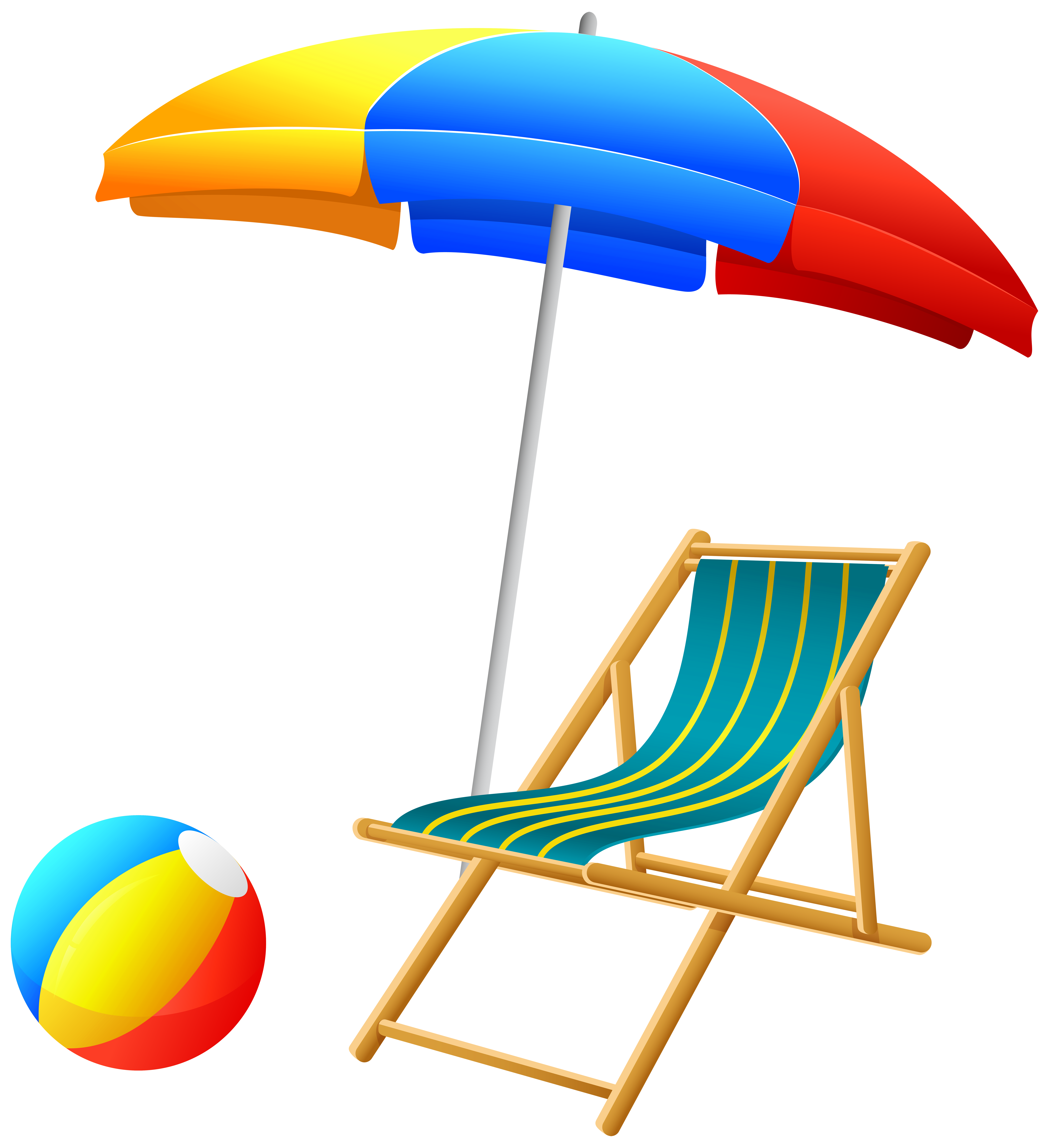 free clipart beach chair and umbrella - photo #20
