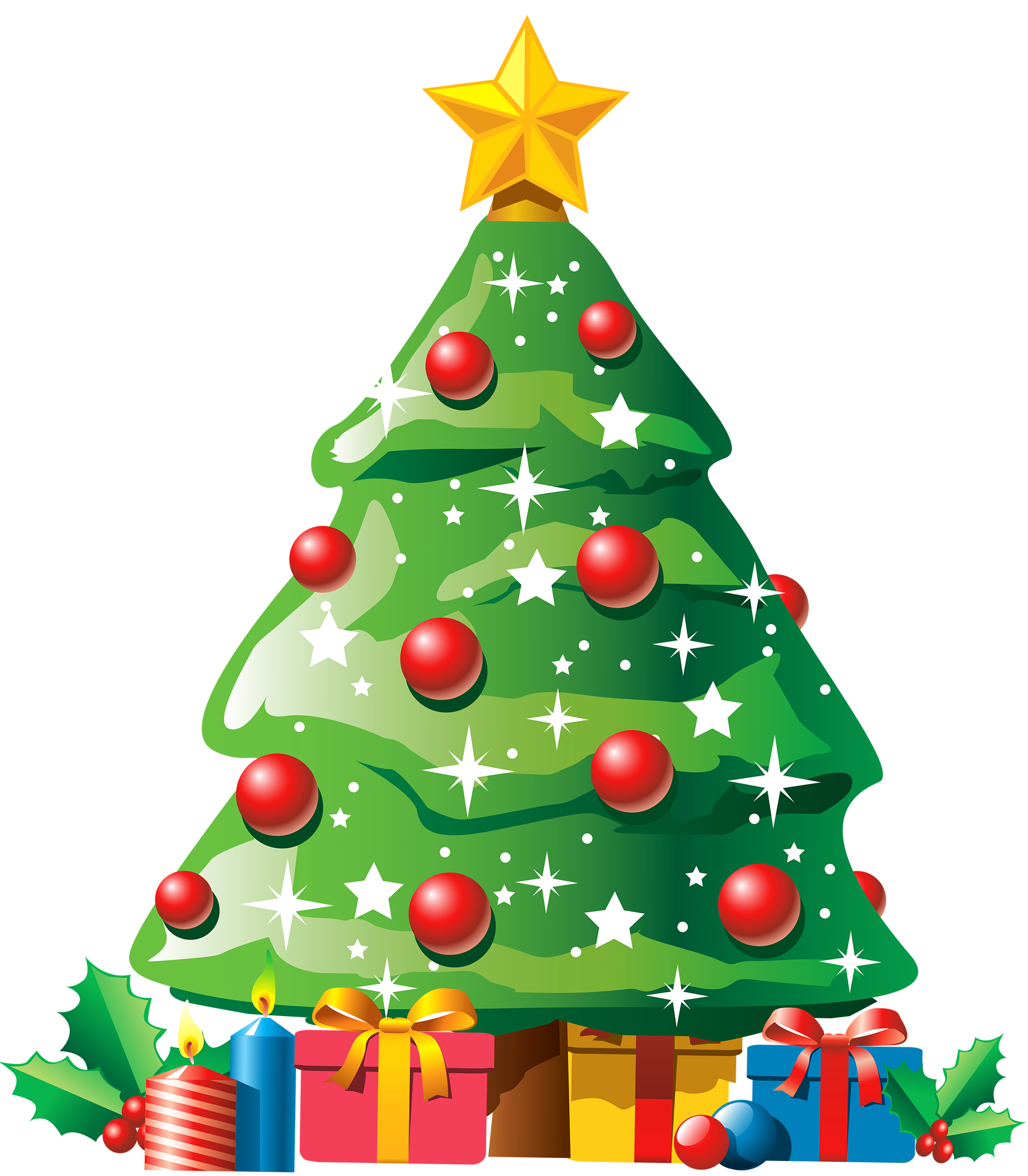 free clipart christmas tree with presents - photo #22