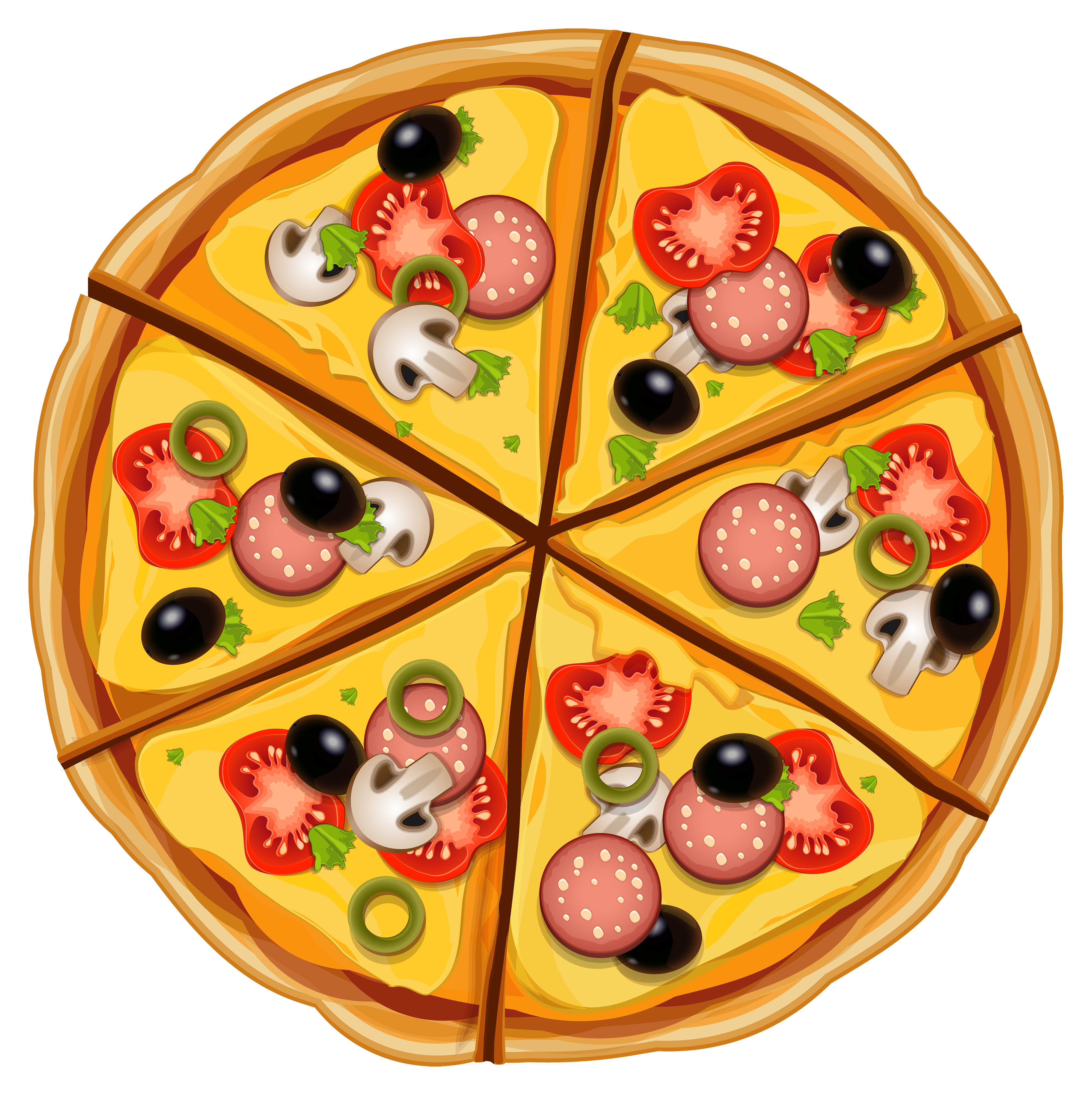 deep dish pizza clip art