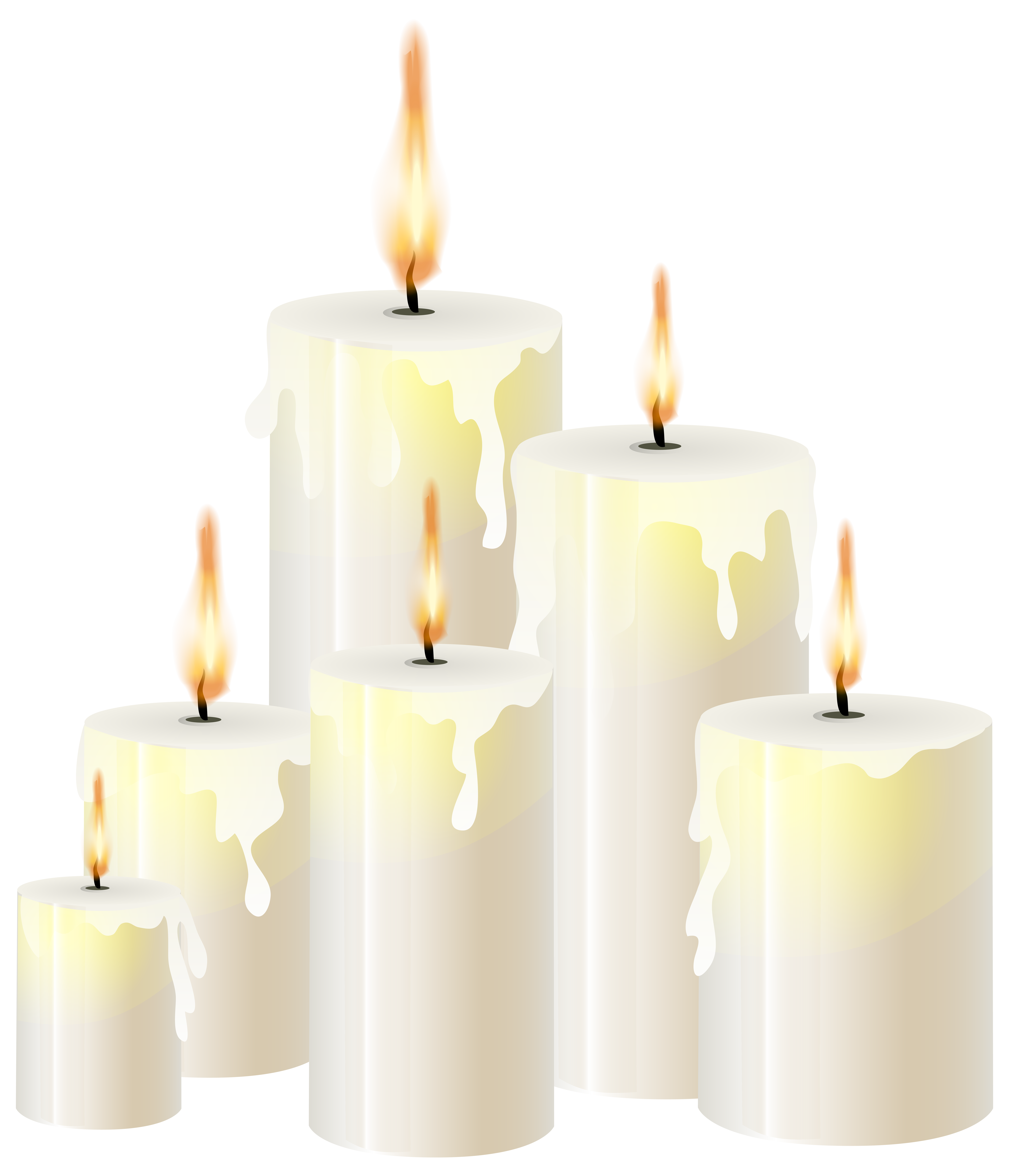 White Candles PNG Clip Art - Best WEB Clipart