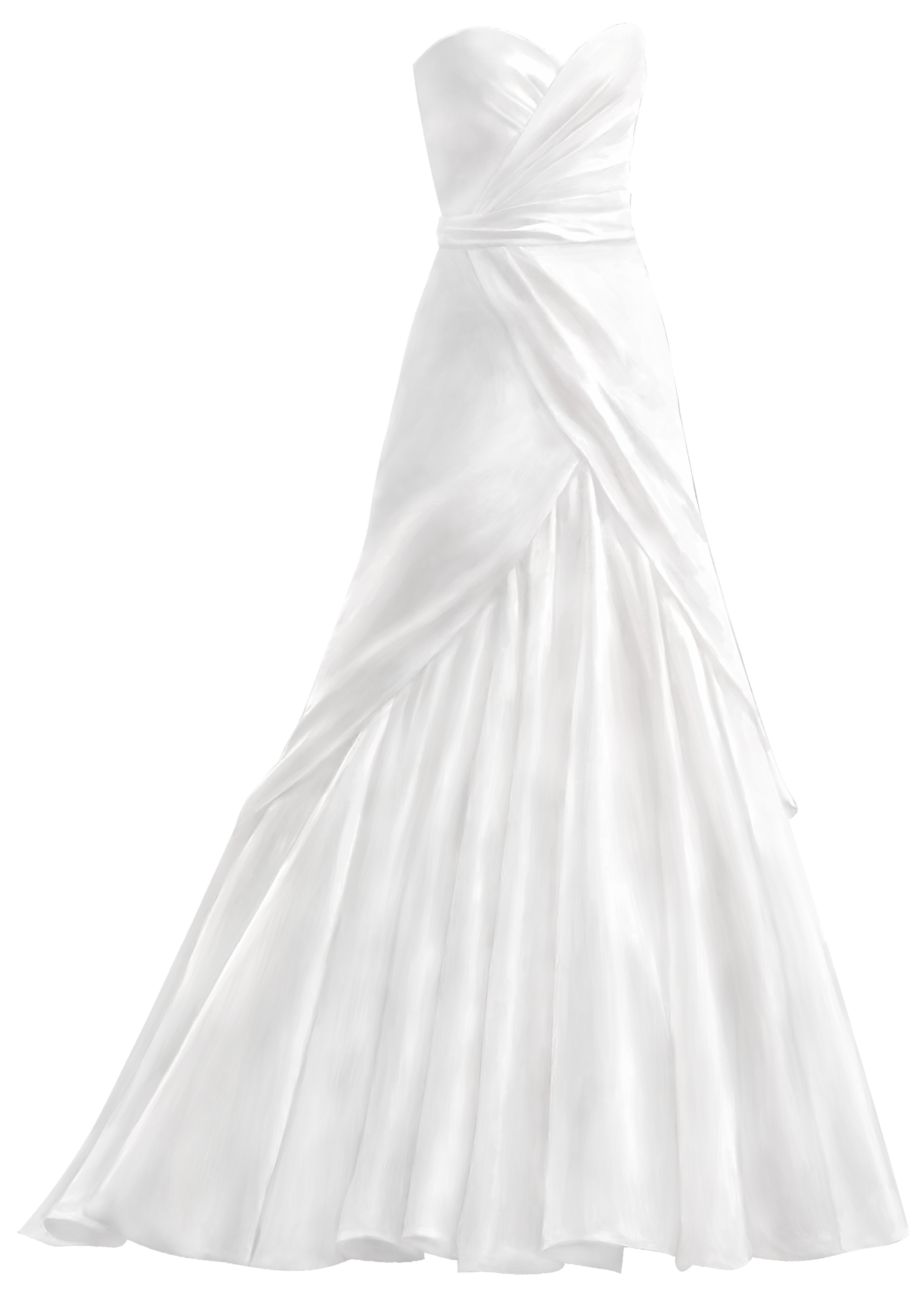 White Wedding Dress PNG Clip Art - Best WEB Clipart