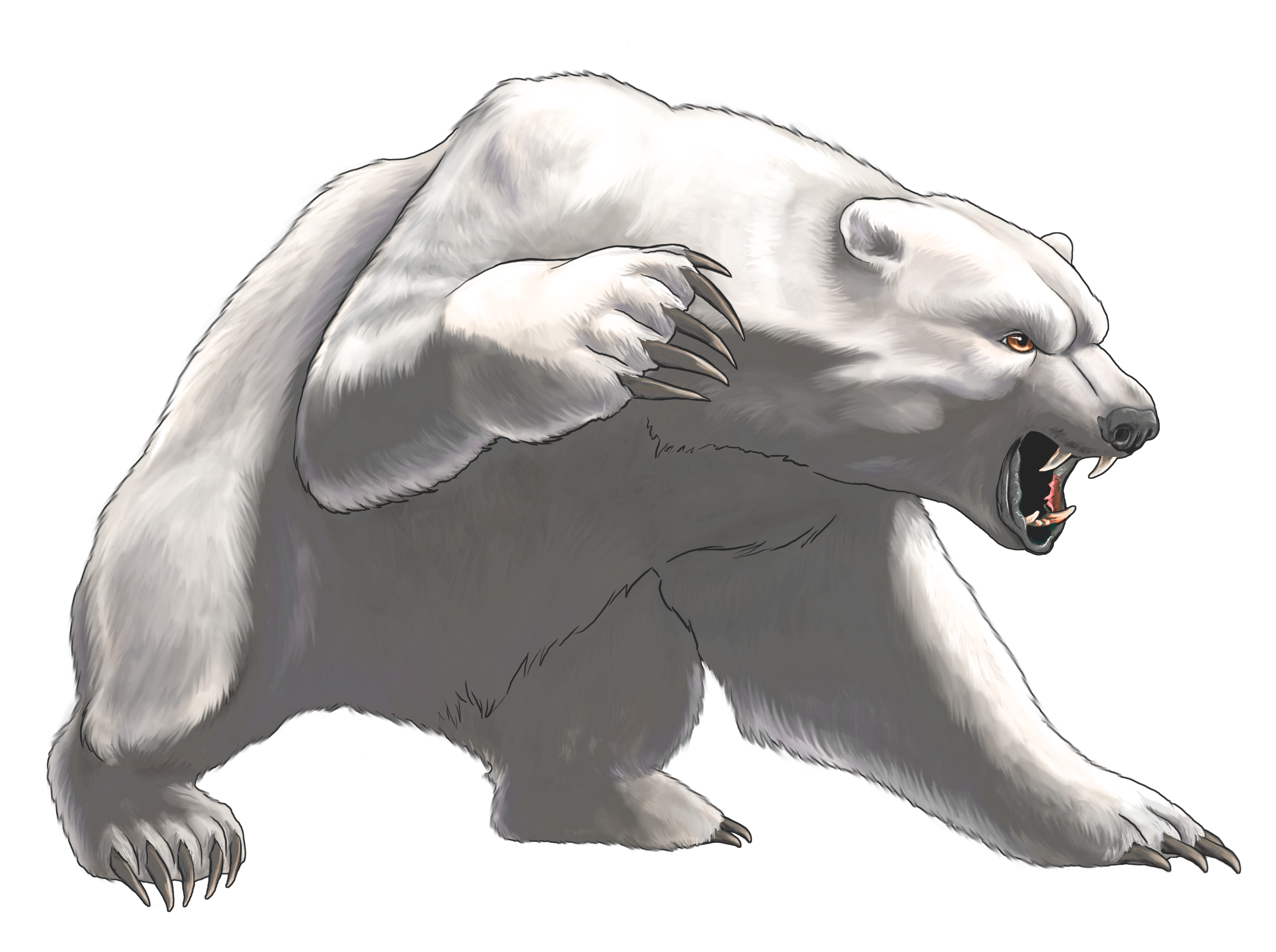 Angry White Bear PNG Clipart - Best WEB Clipart