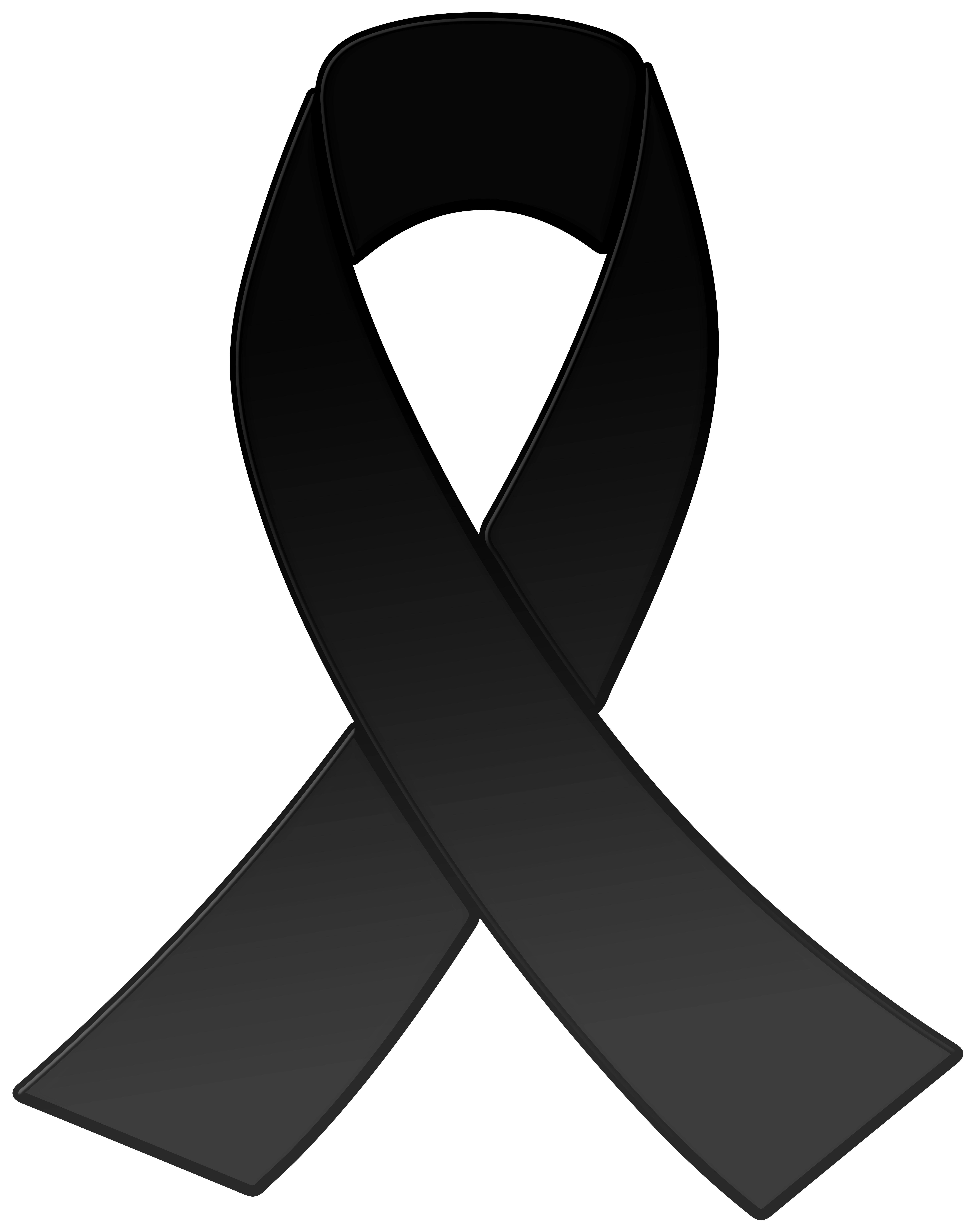 Black Awareness Ribbon PNG Clipart - Best WEB Clipart