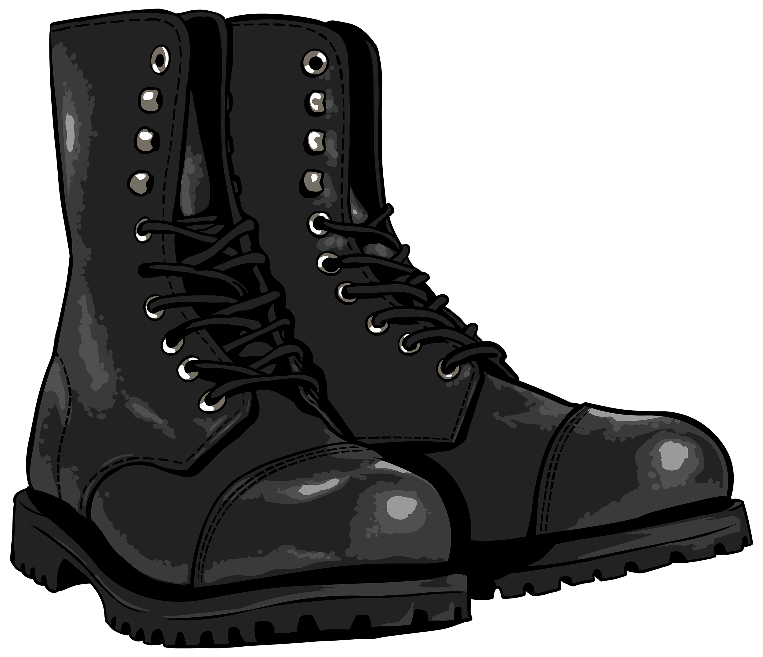 Black Boots Clip Art At Clker Combat Boot Clipart Tra - vrogue.co
