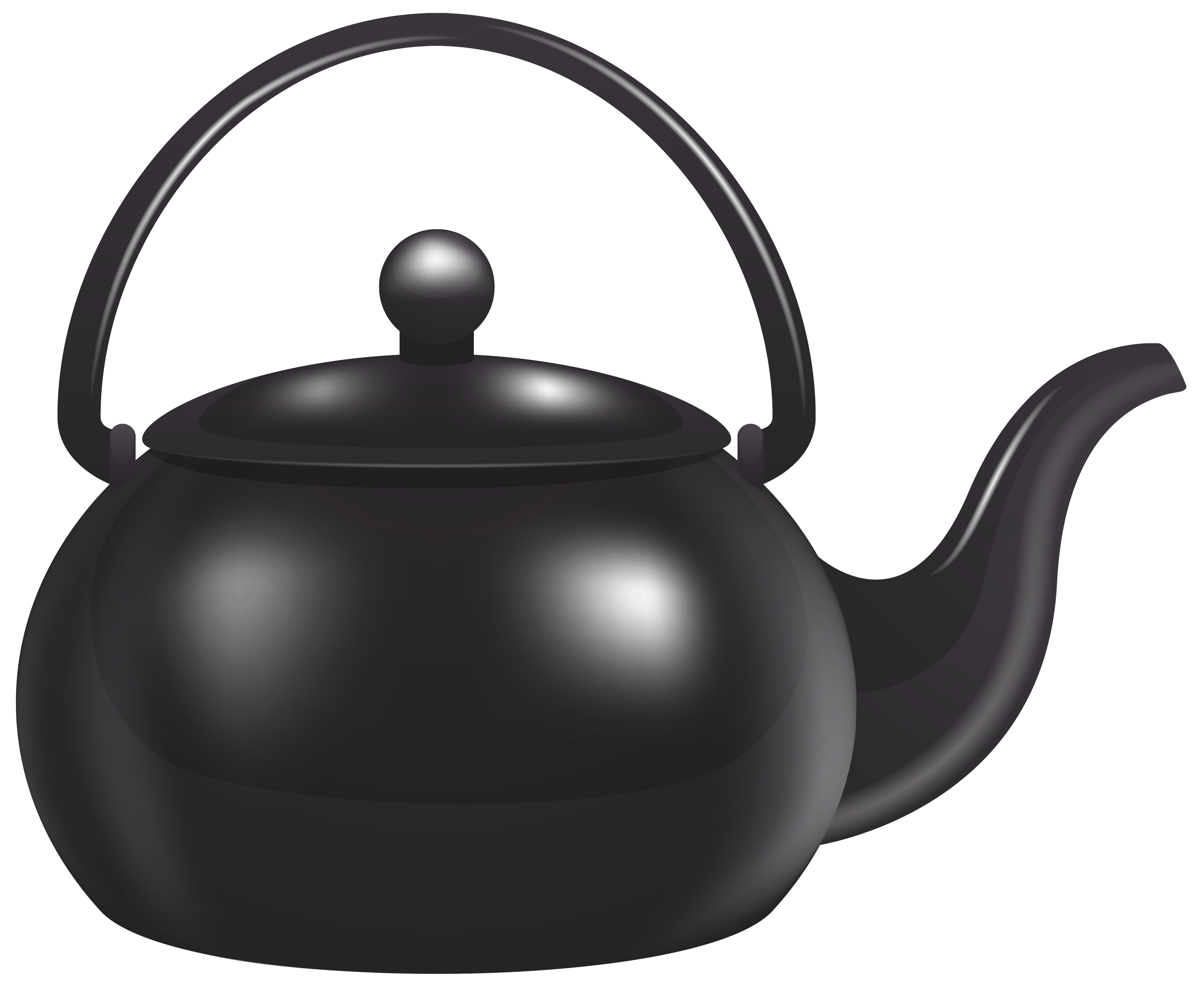 Black and White Kettle Clip Art - Black and White Kettle Image