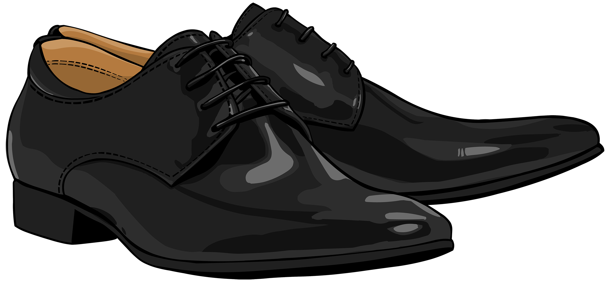 Clipart Black Shoes