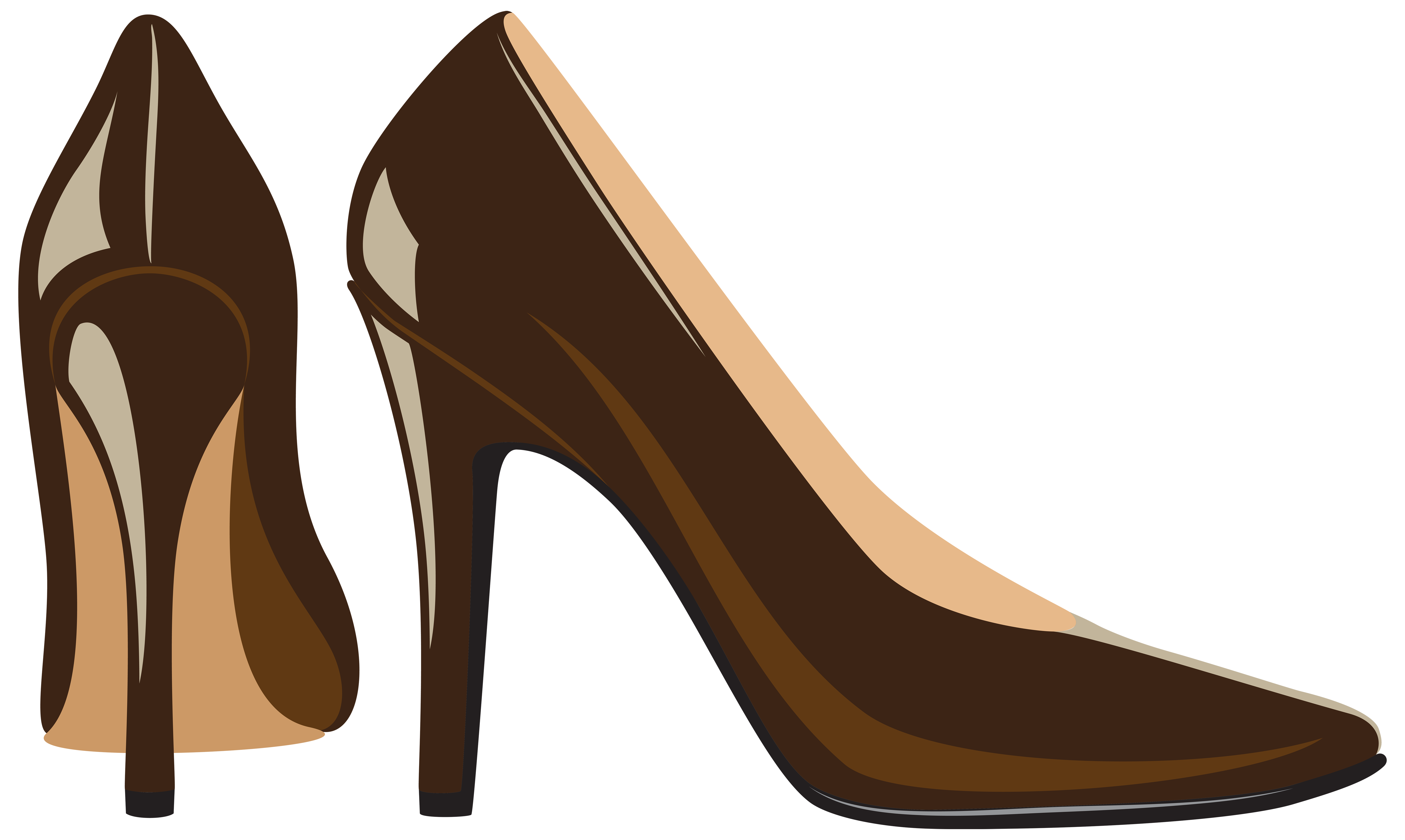 brown pumps shoes clip art