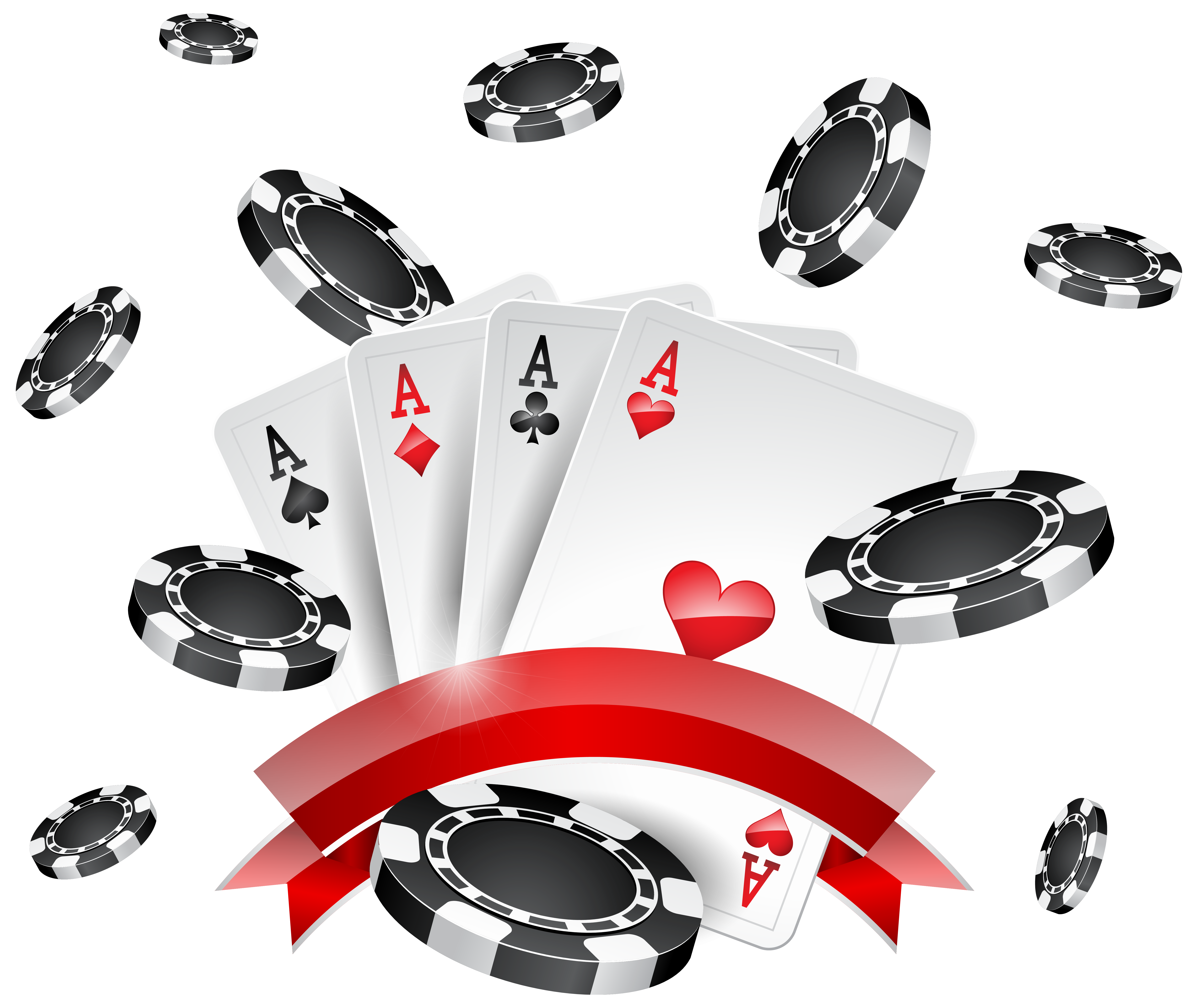 falling poker chips clipart