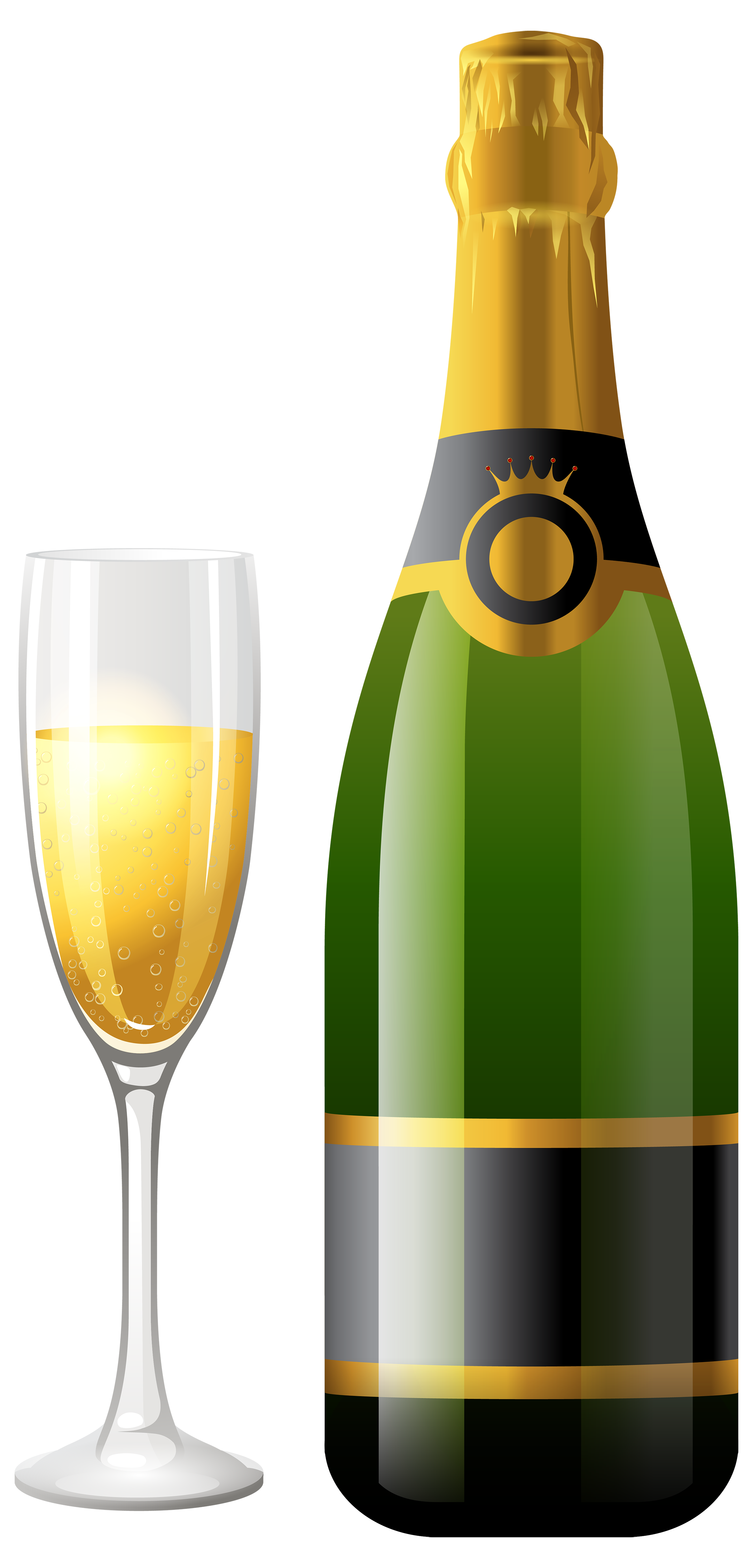 Champagne bottle PNG image with transparent background