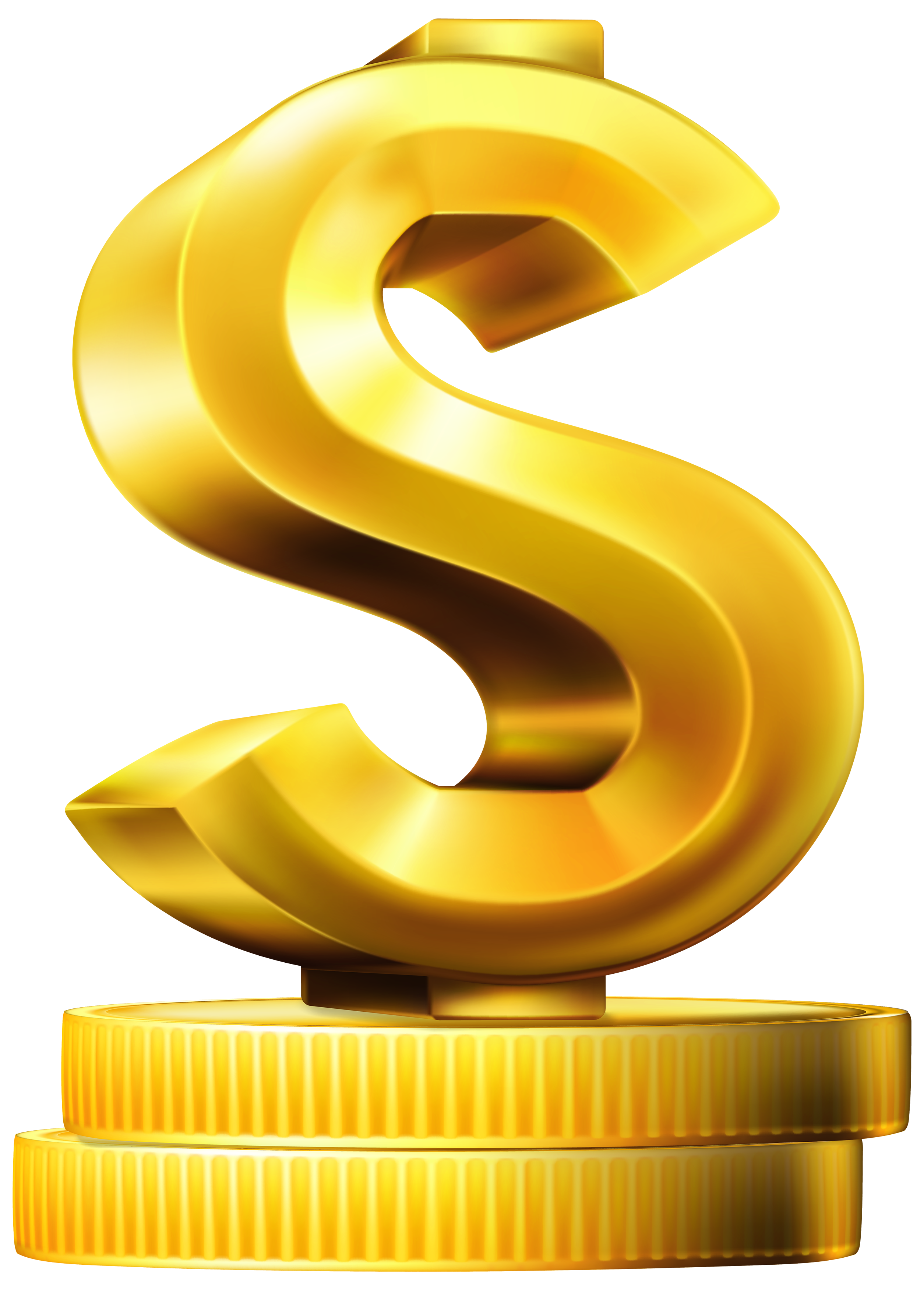 gold dollar sign clipart