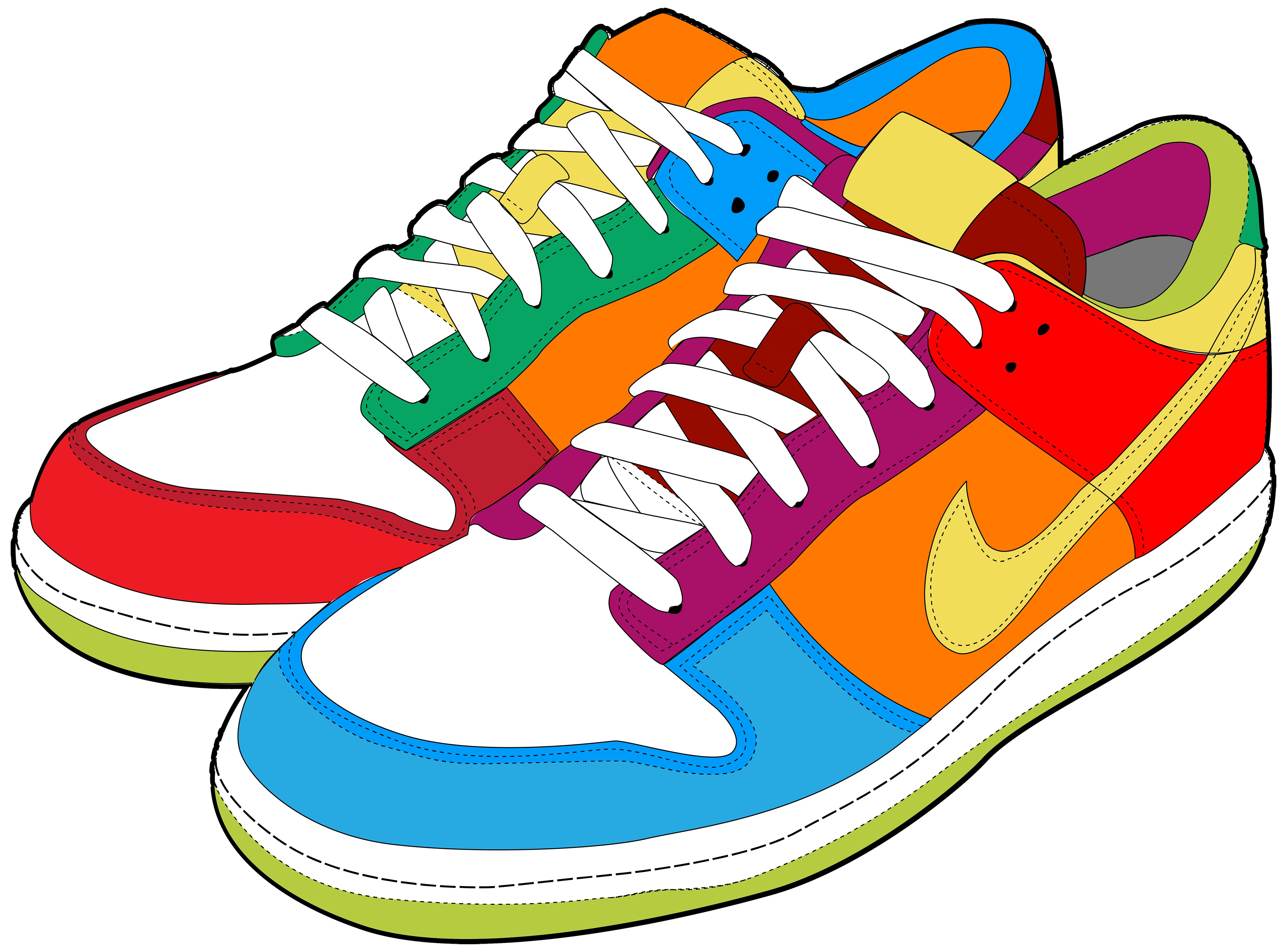 run shoes kids clipart image