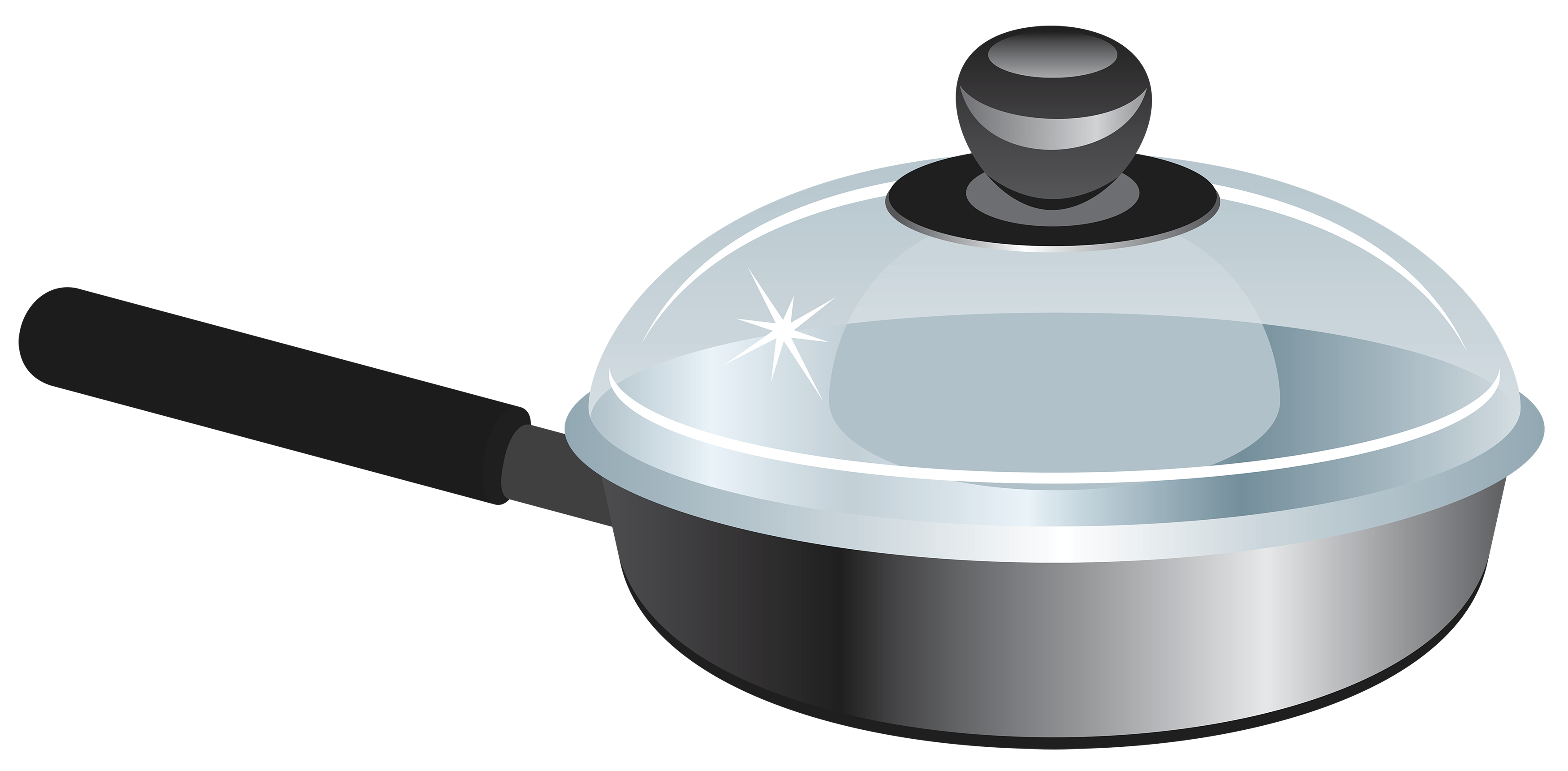 deep frying pan with lid
