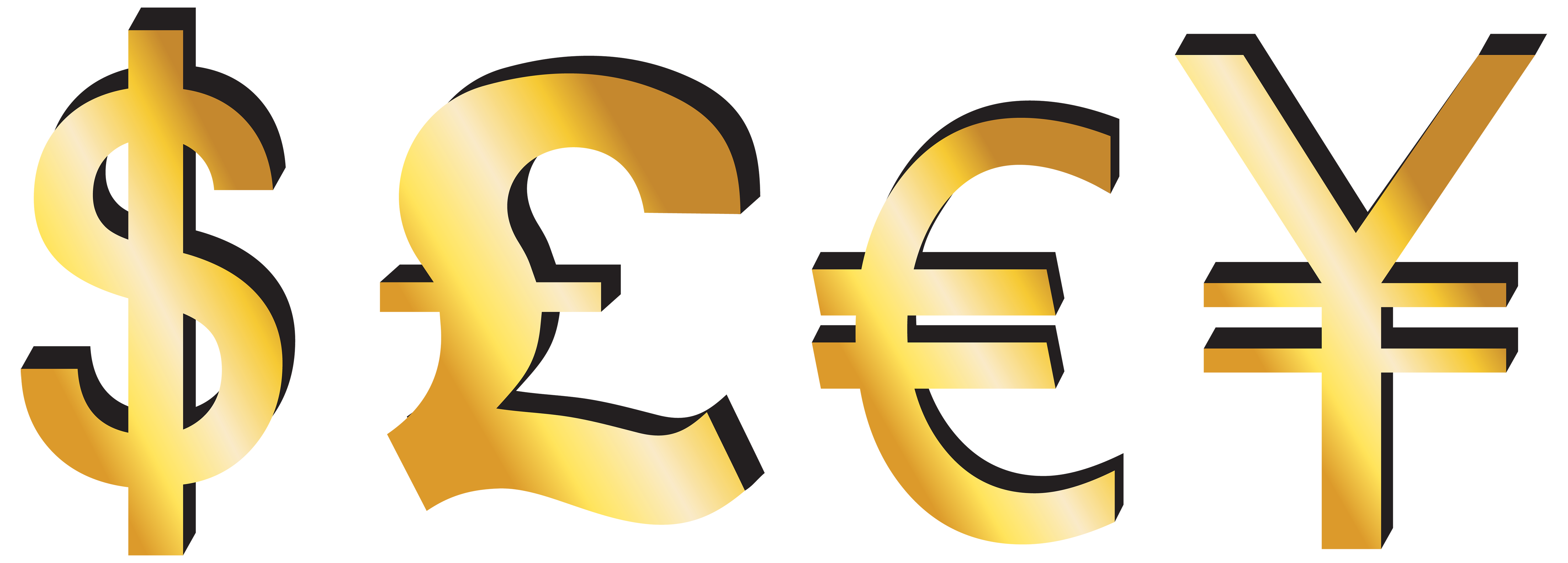 Dollar Pound Euro Yen Signs Png Clipart Best Web Clipart