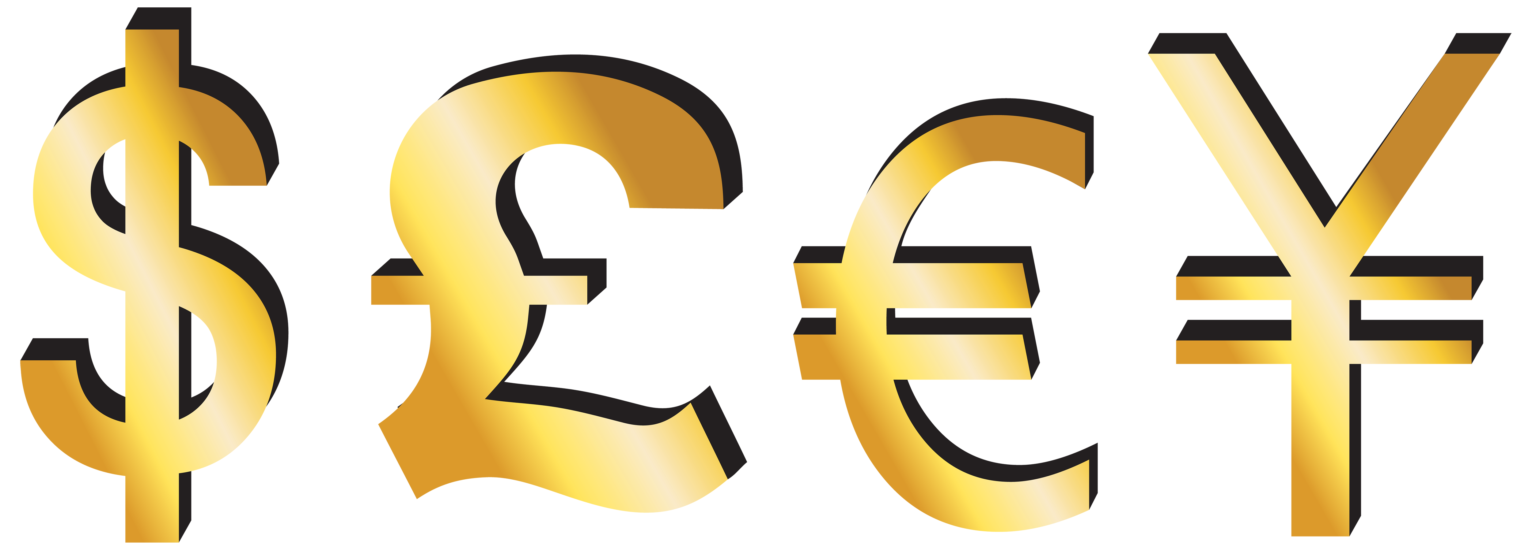 Dollar Pound Euro Yen Signs PNG Clipart Best WEB Clipart