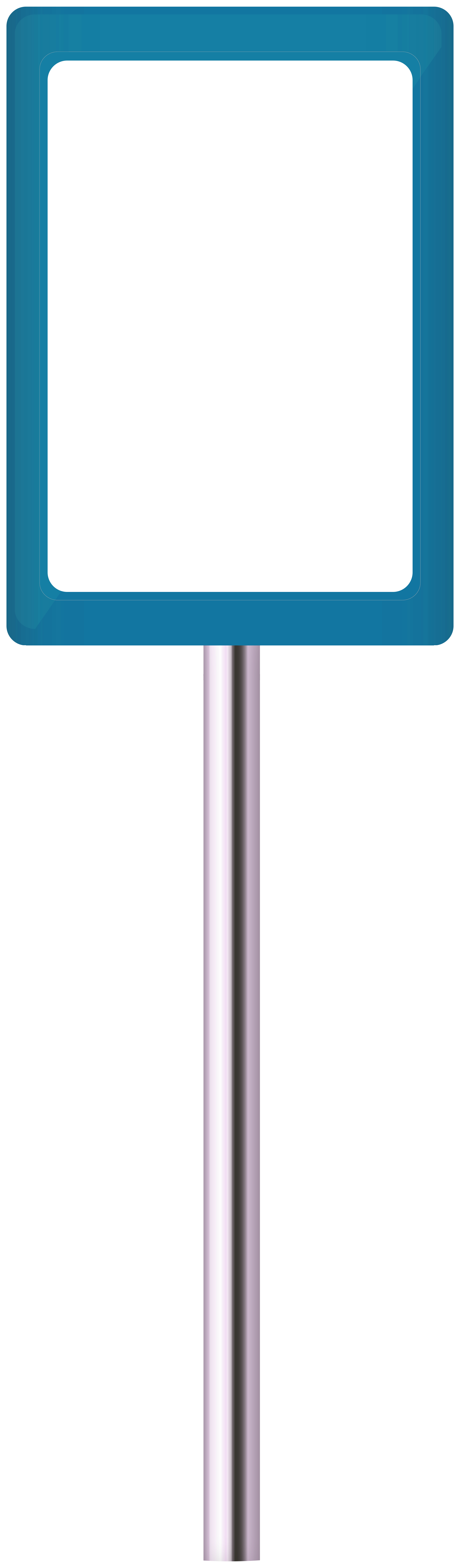 blank blue street sign