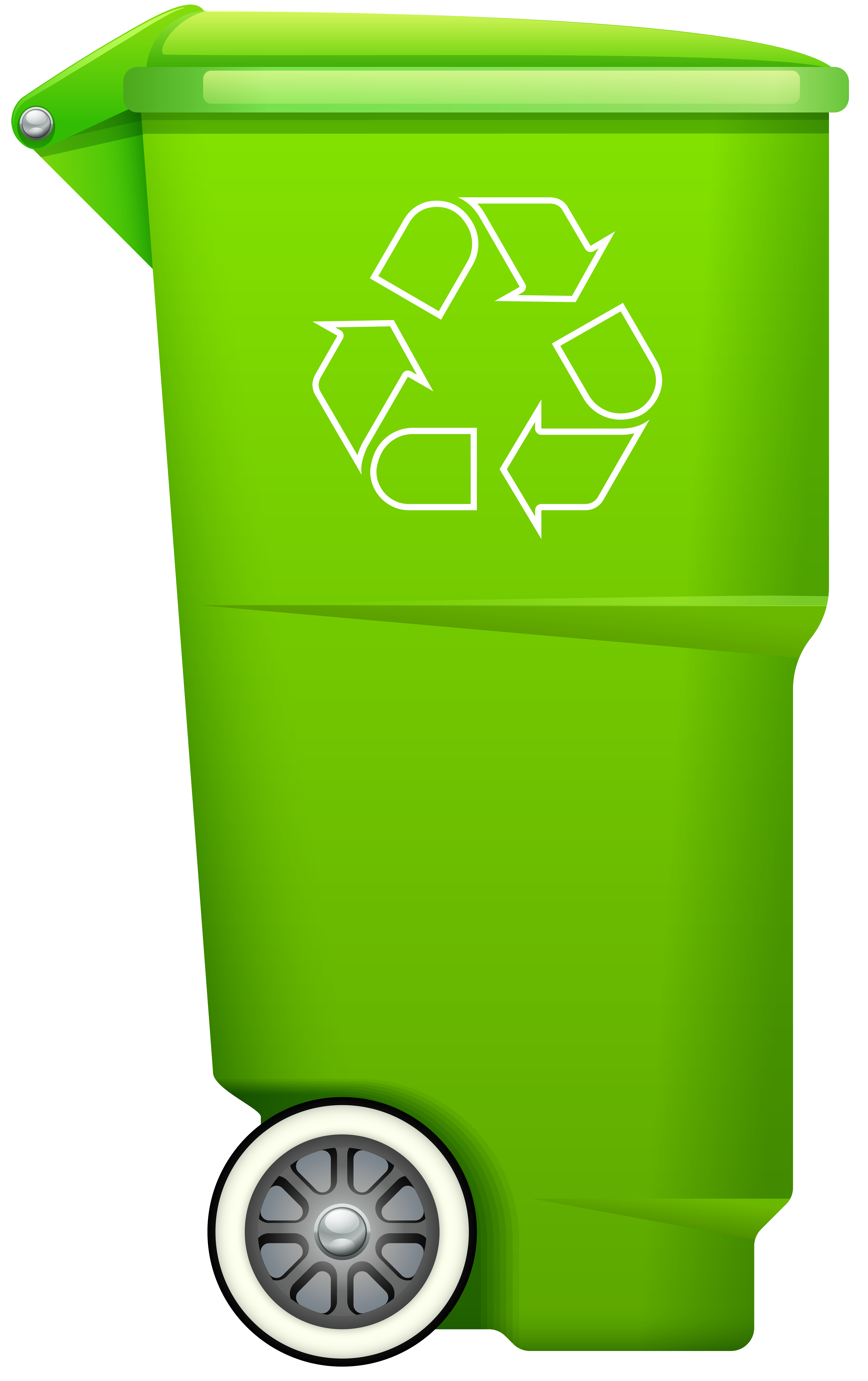 Garbage Trash Bin with Recycle Symbol PNG Clip Art - Best WEB Clipart