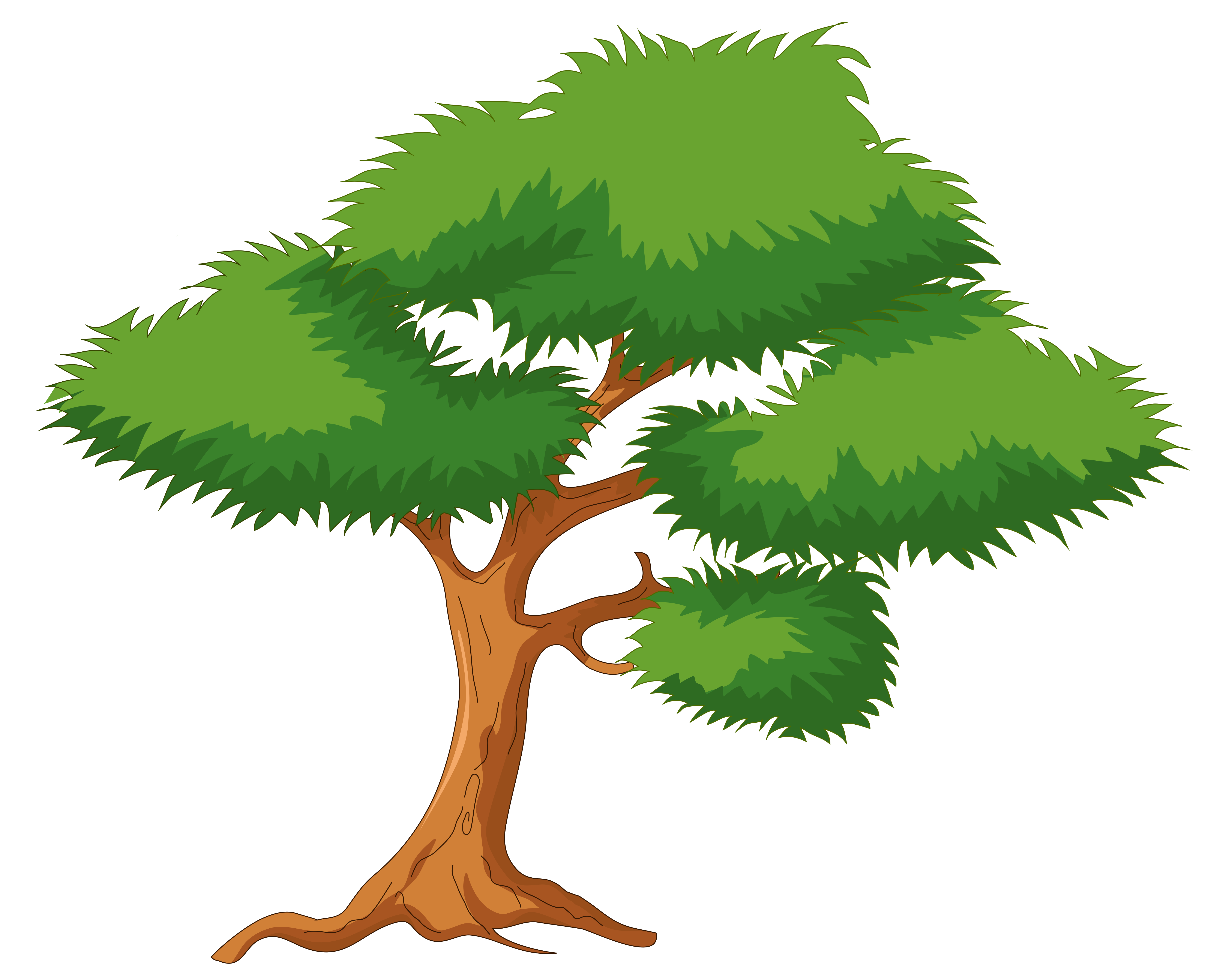 Green Cartoon Tree PNG Clip Art - Best WEB Clipart