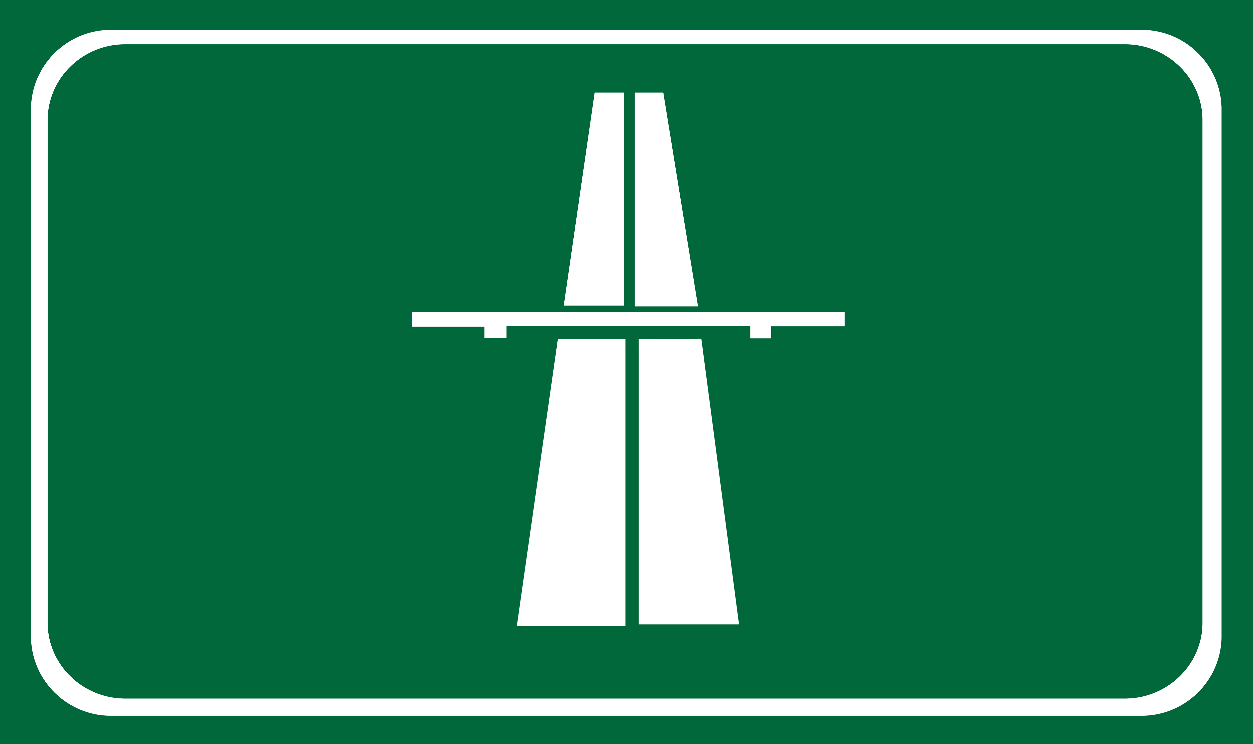 green highway road sign