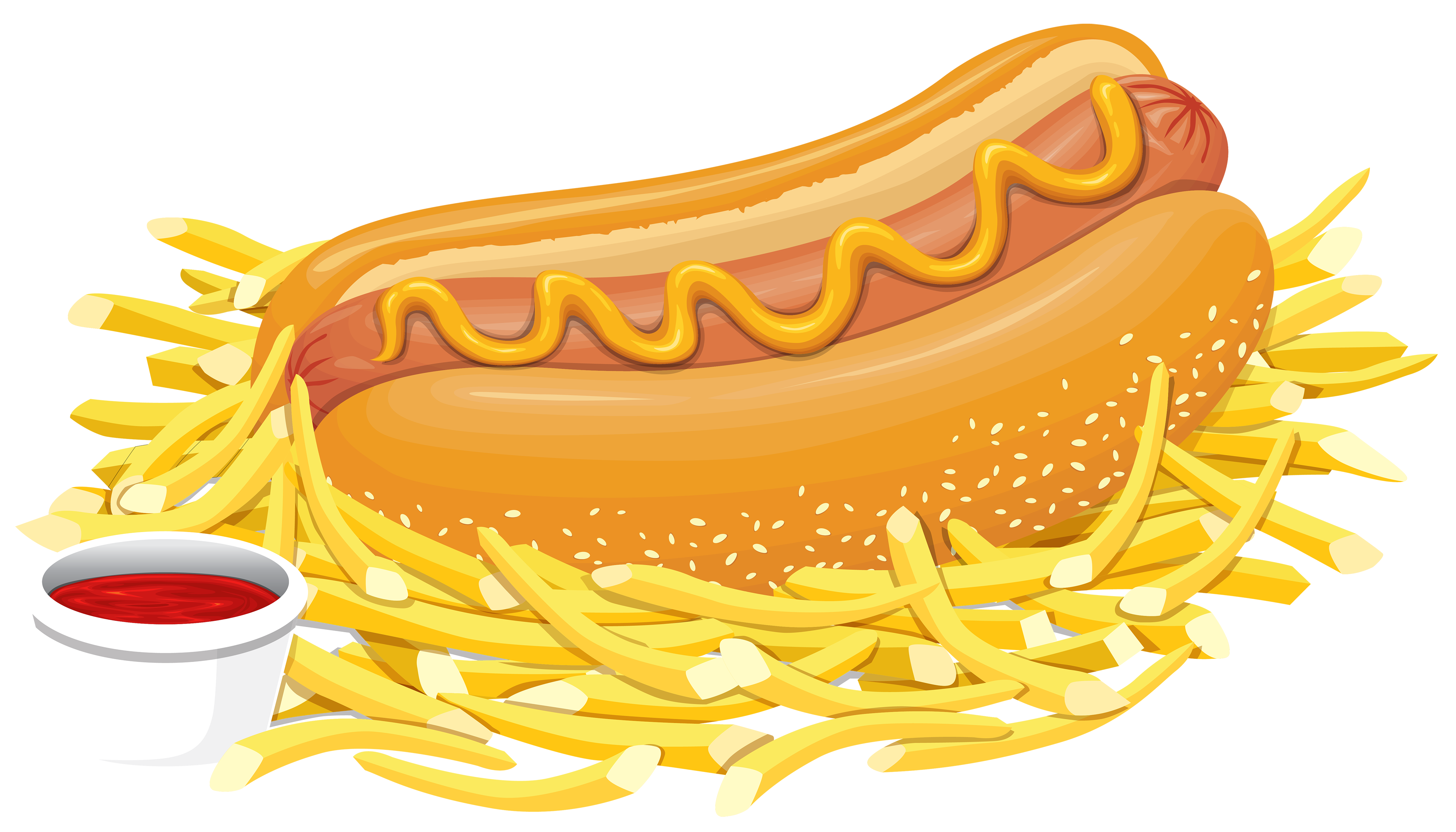 hot dog and chips clip art