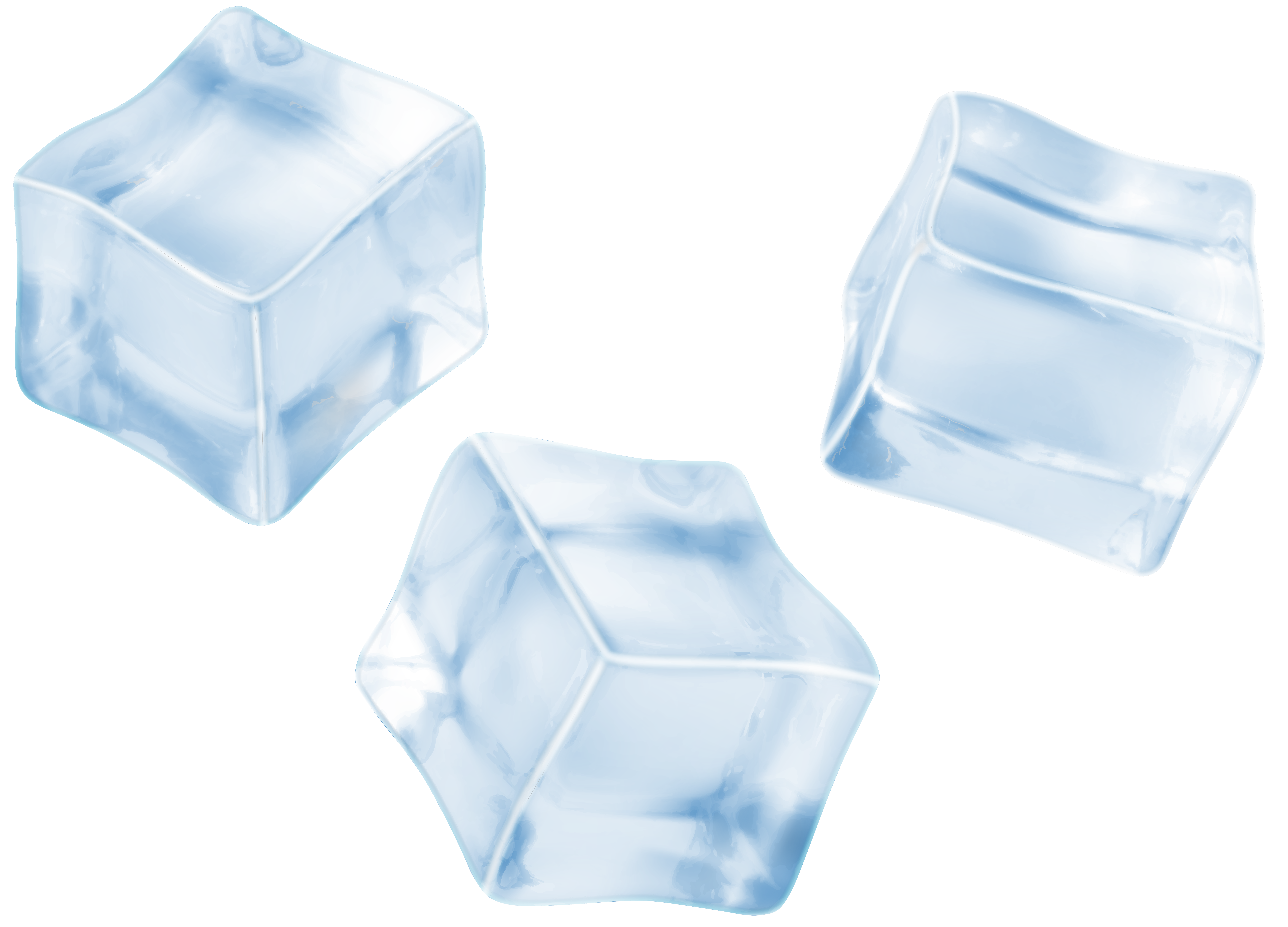 Ice Cubes Transparent PNG Clip Art.
