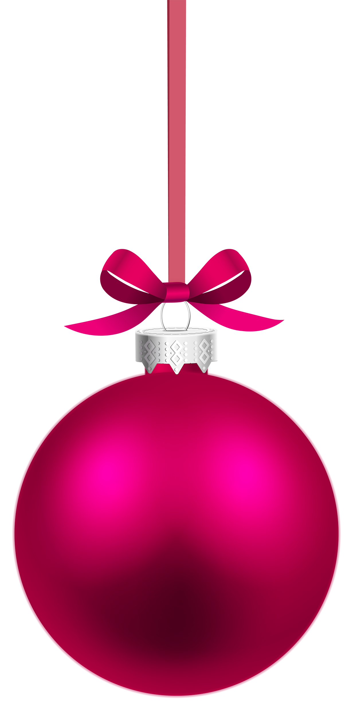 Pink Hanging Christmas Ball PNG Clipart - Best WEB Clipart