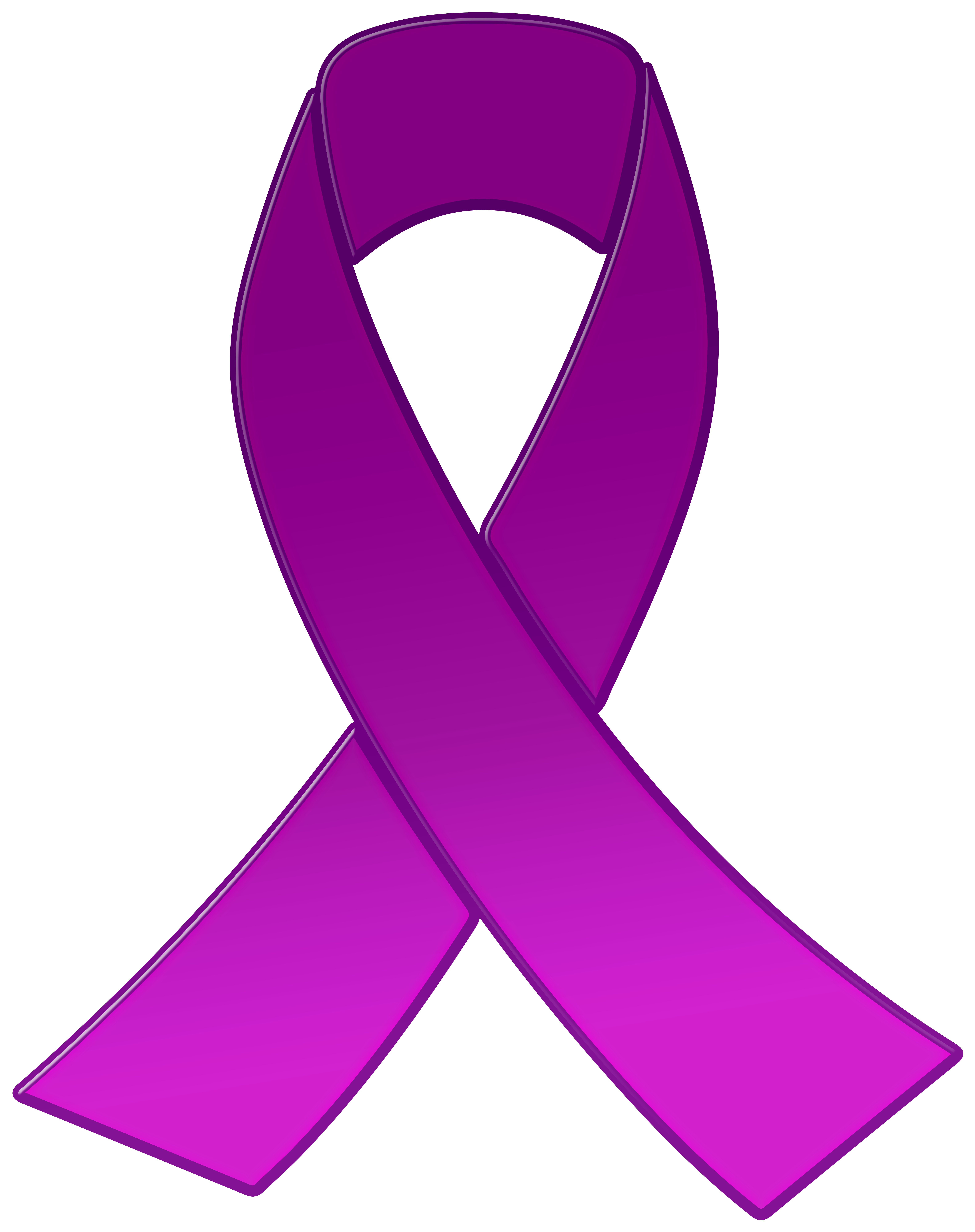 purple awareness ribbon