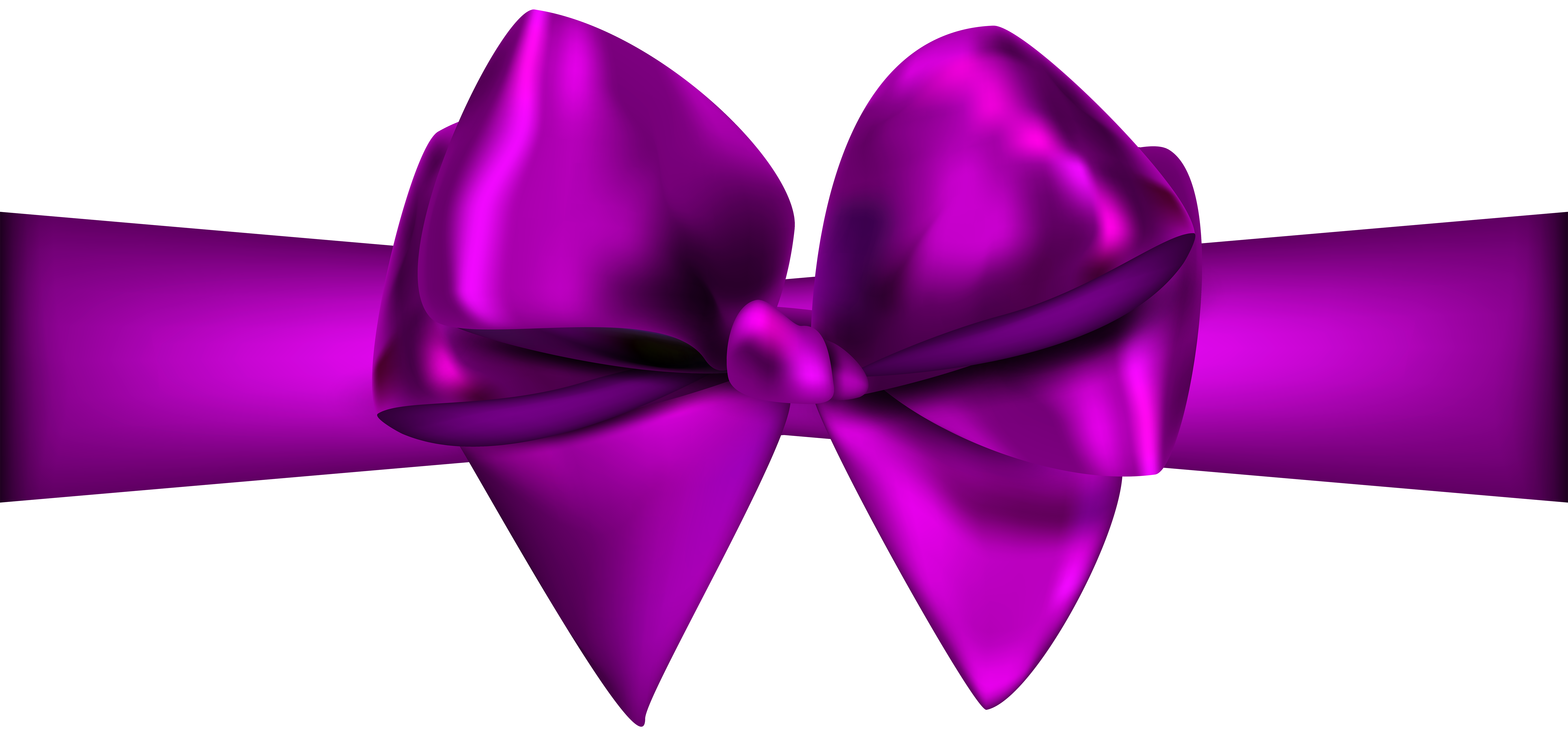 Purple Ribbon with Bow PNG Clip Art - Best WEB Clipart