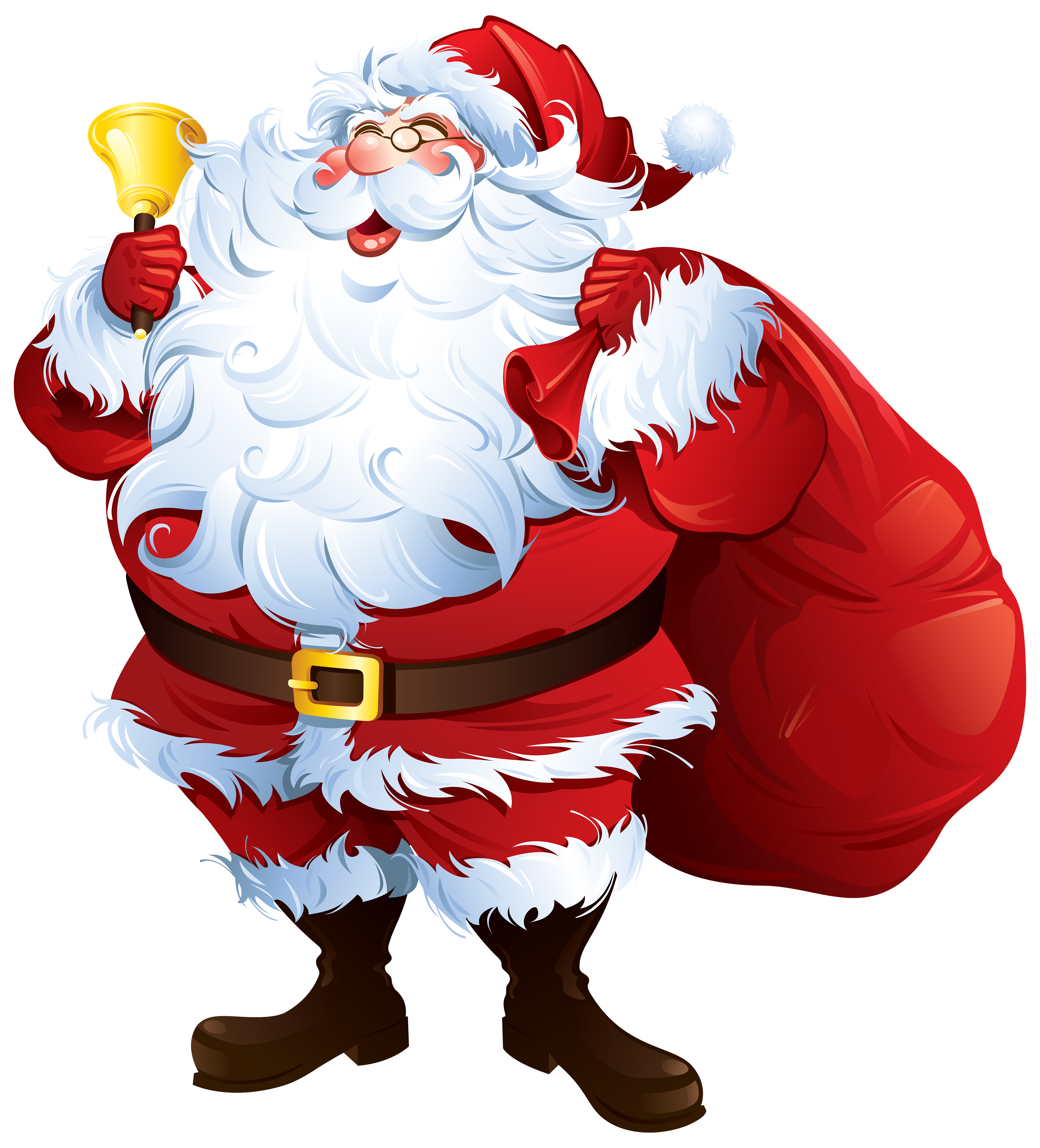 Download Santa Claus with Bell and Bag PNG Clipart - Best WEB Clipart