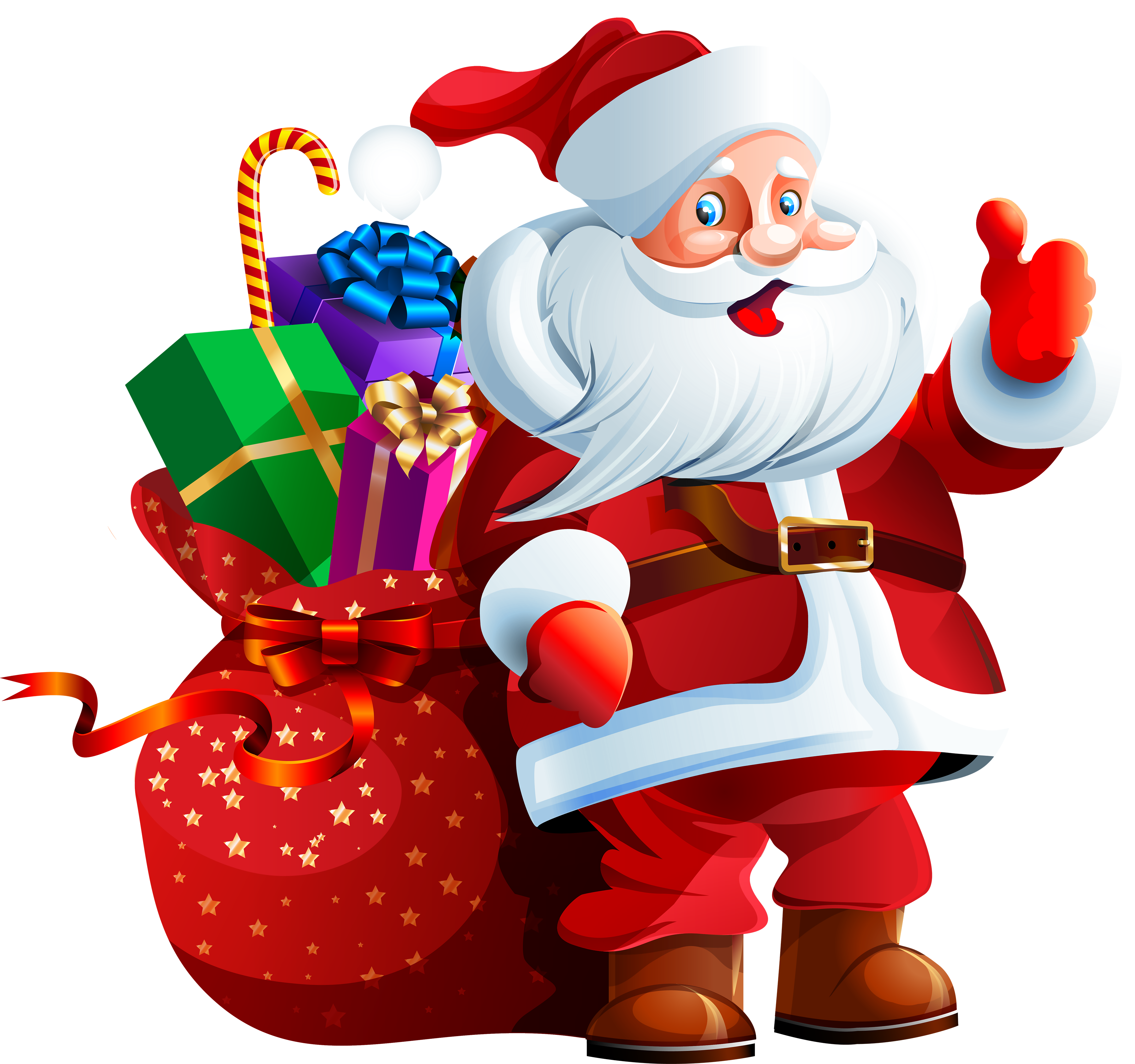 gifts decoupage Big Best Claus WEB Bag Clipart Clipart  PNG  Santa with