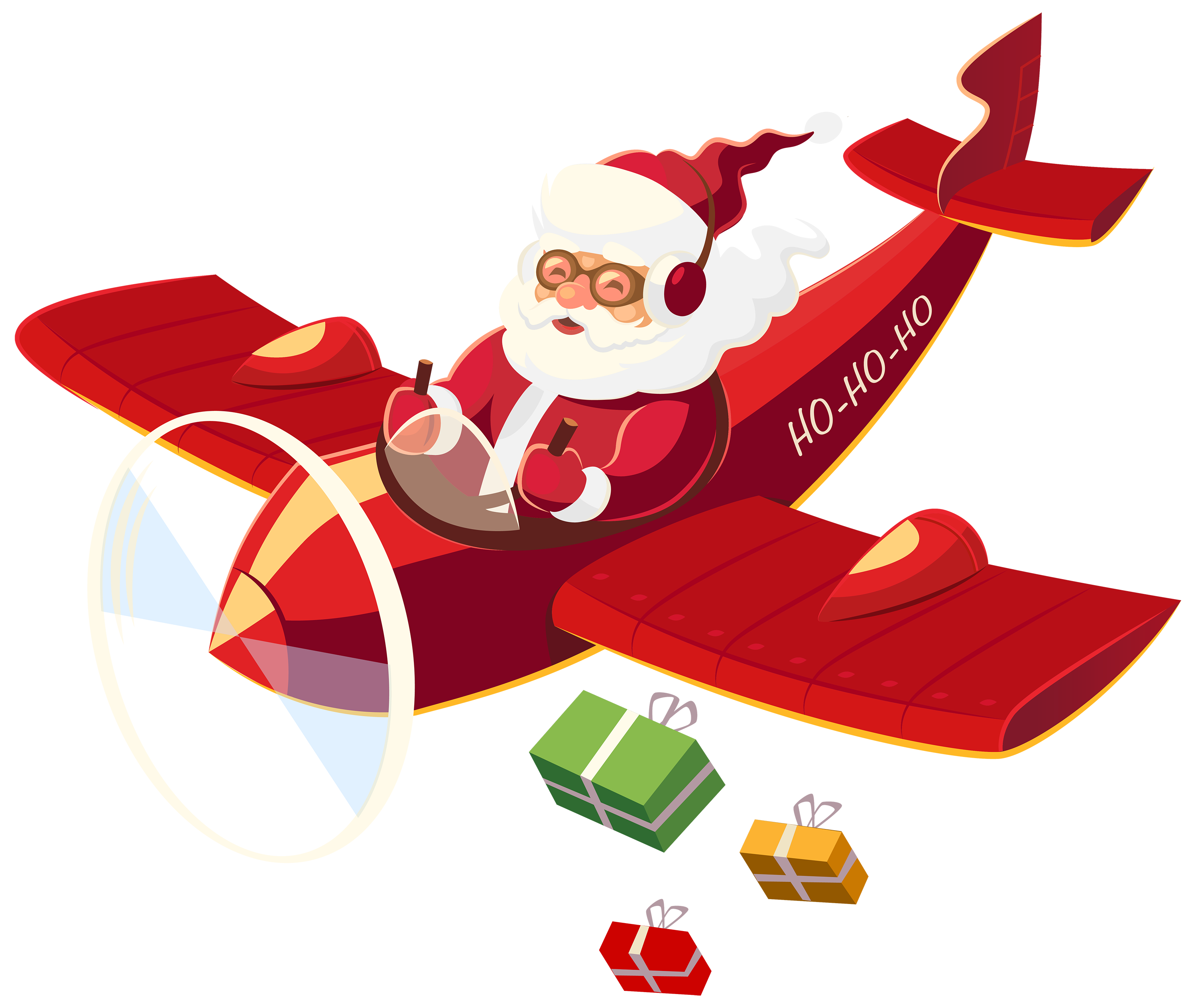 Santa Clause Santa_Claus_with_Plane_PNG_Clipart-53