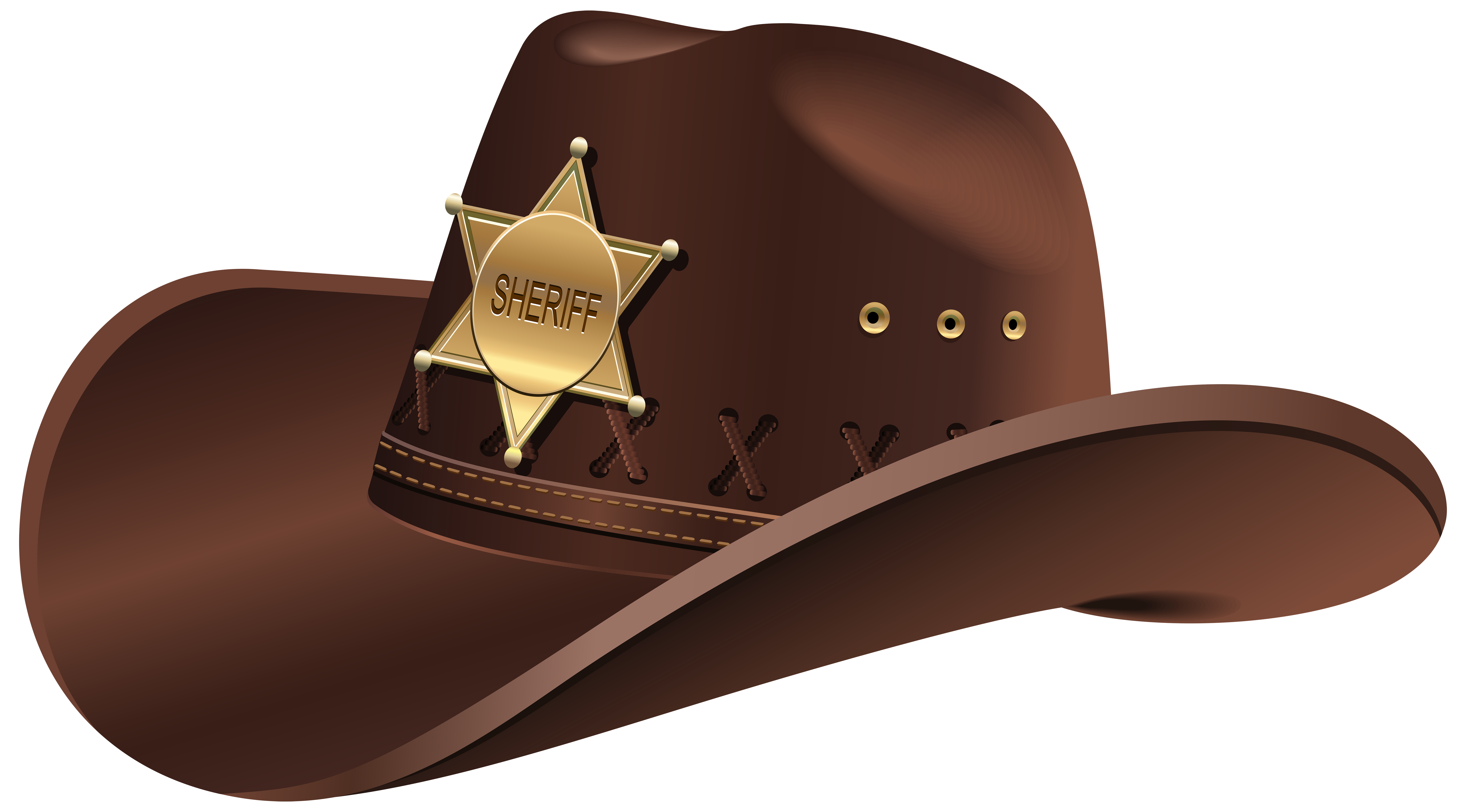 Cowboy Hat With Sheriff Badge Transparent Png Clip Ar - vrogue.co