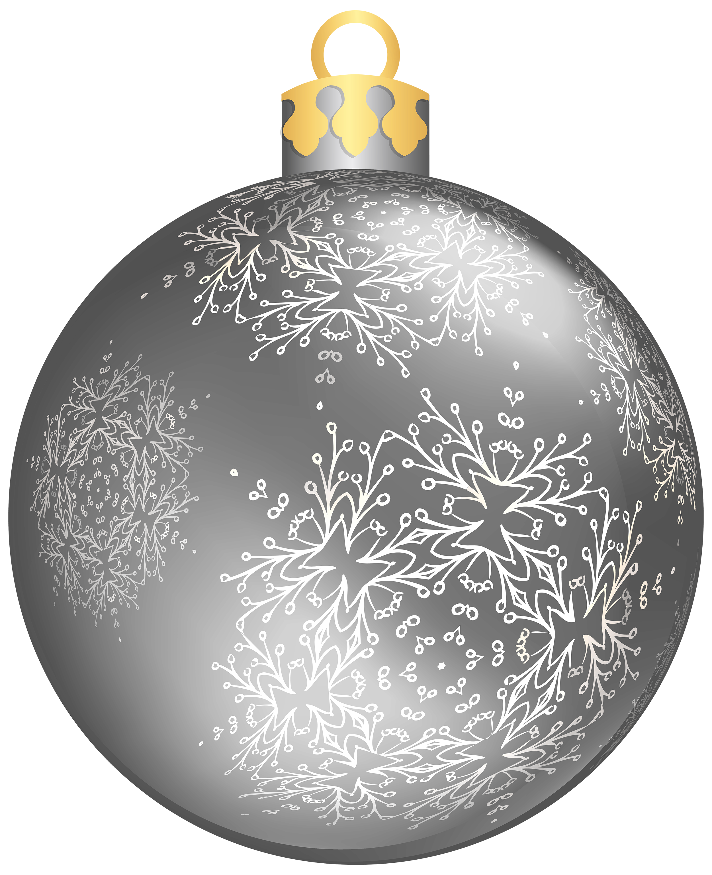 Silver Christmas Ornaments Png