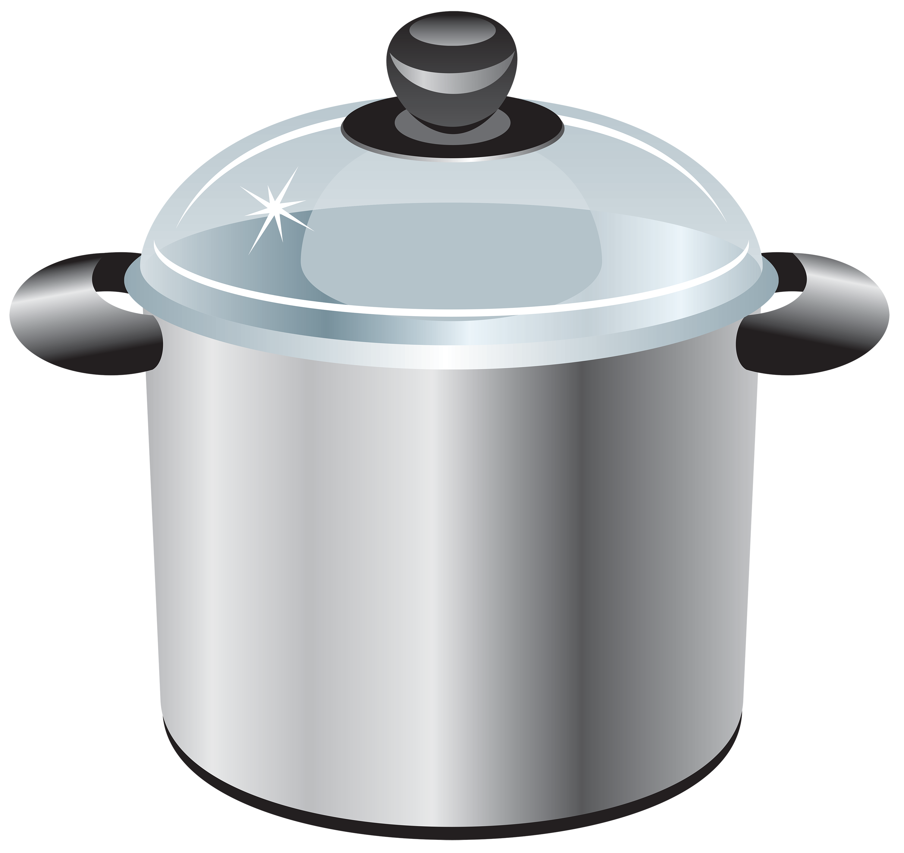 Silver Cooking Pot Clipart - Best WEB Clipart