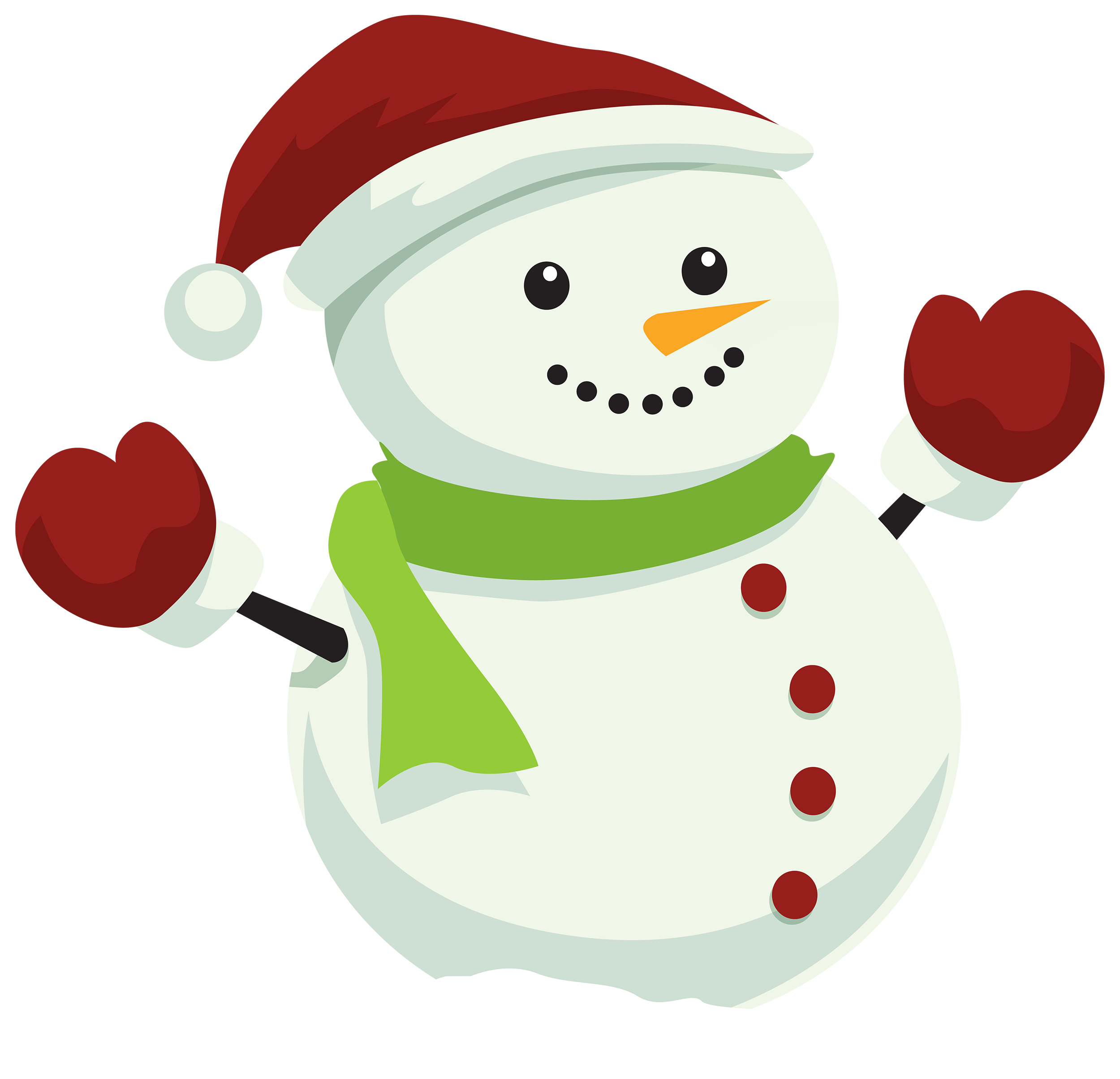 Snowman With Christmas Hat Png Clipart Best Web Clipart
