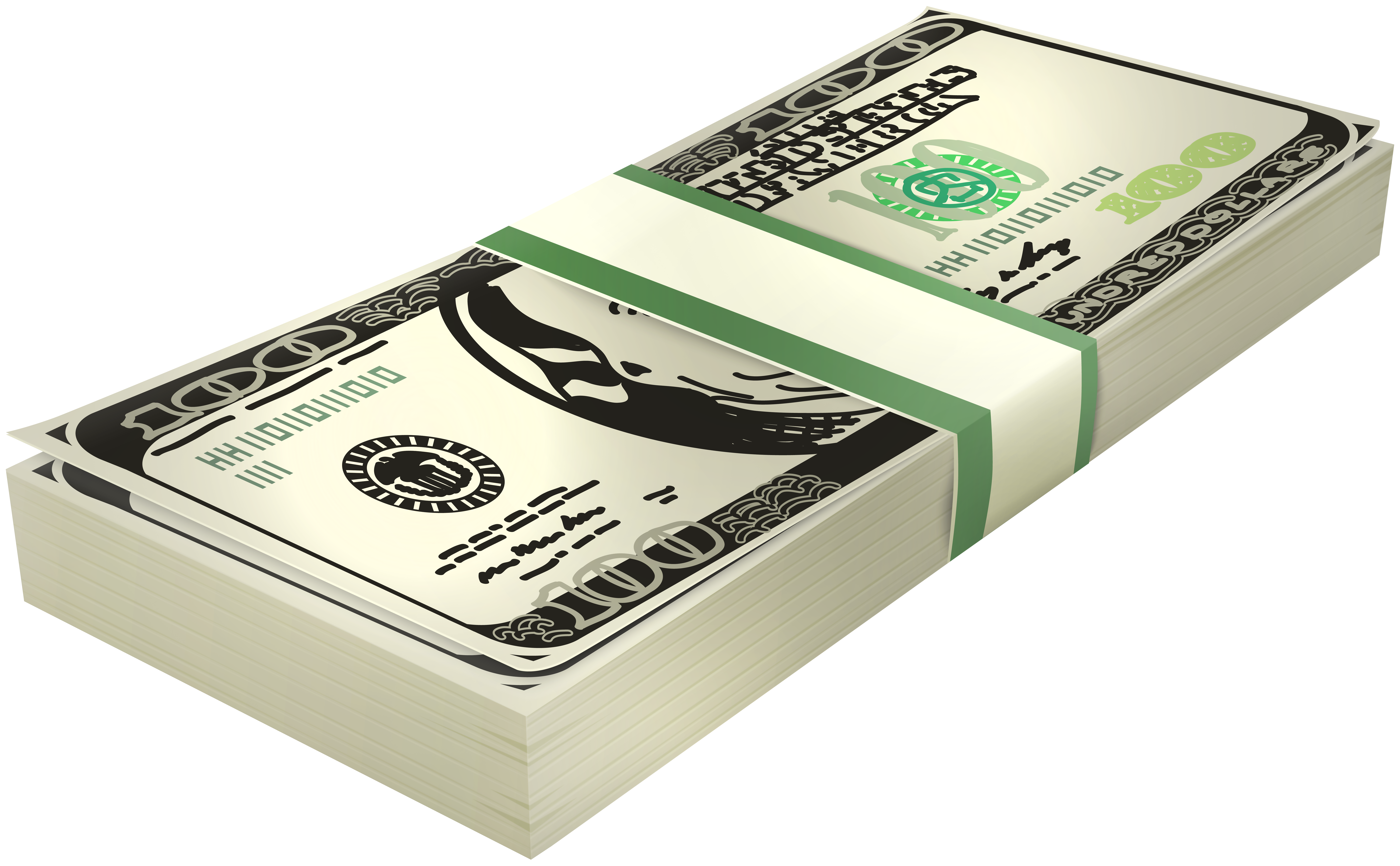 Stack Of 100 Dollar Bills Clipart