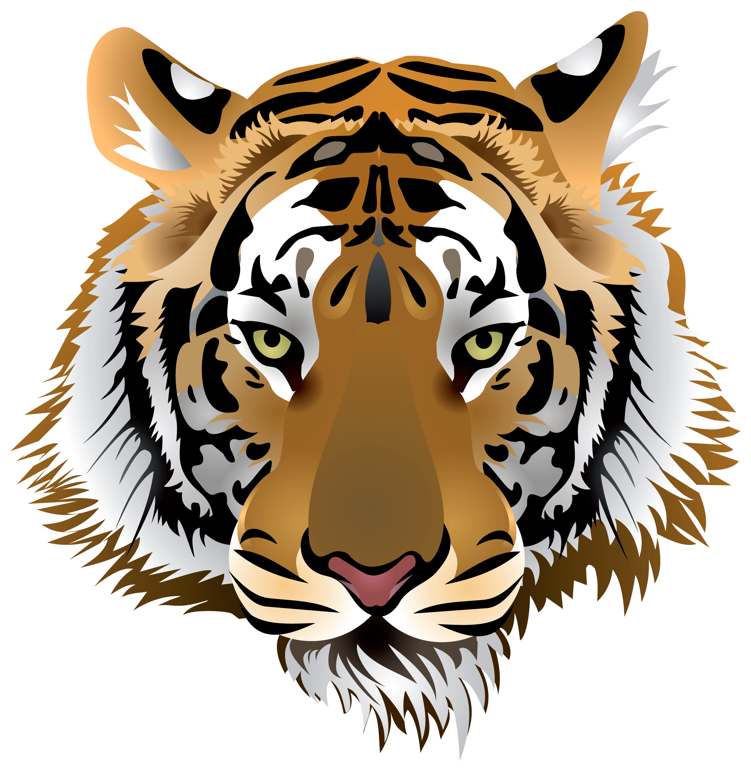 tiger face clipart