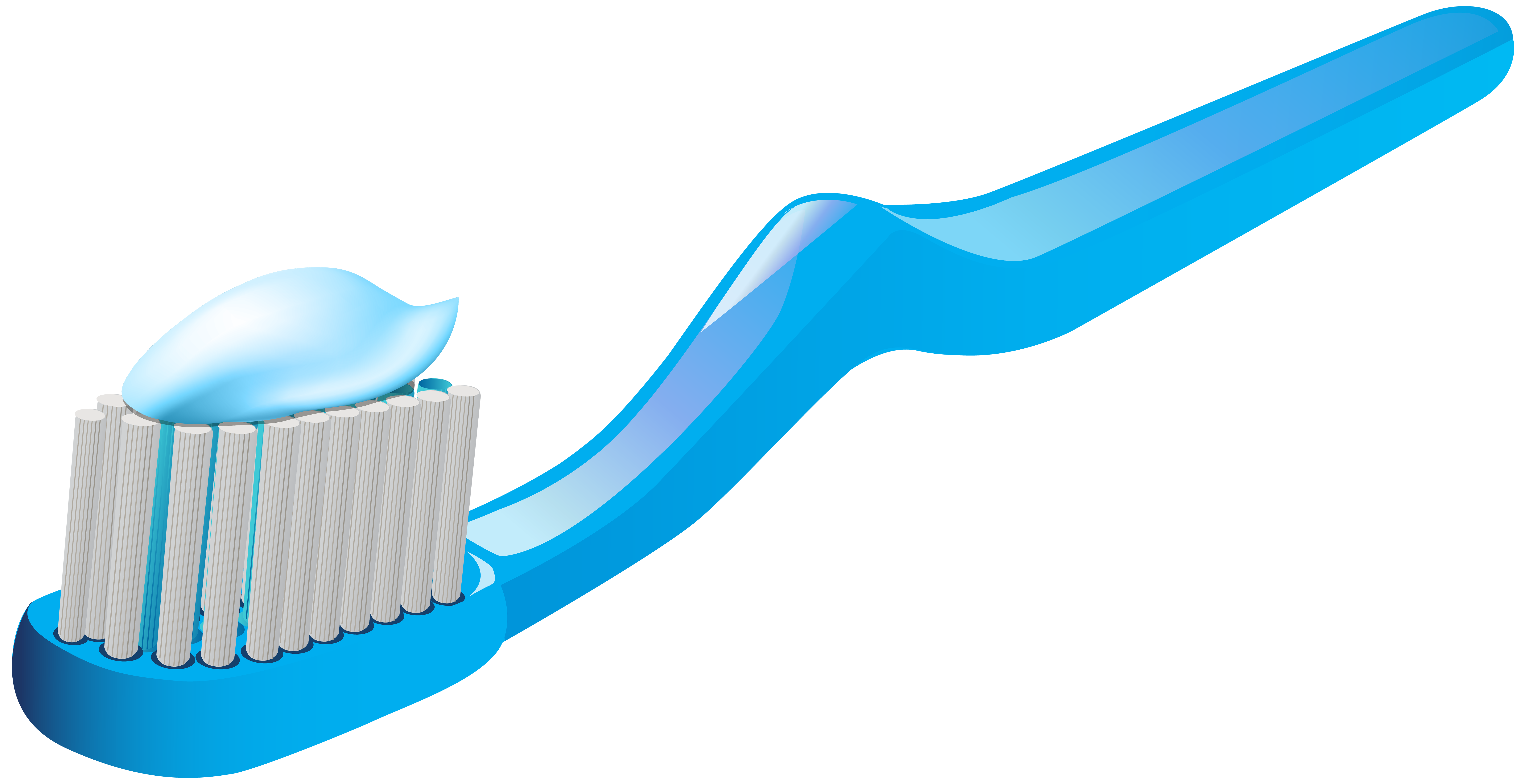 toothpaste on toothbrush clipart