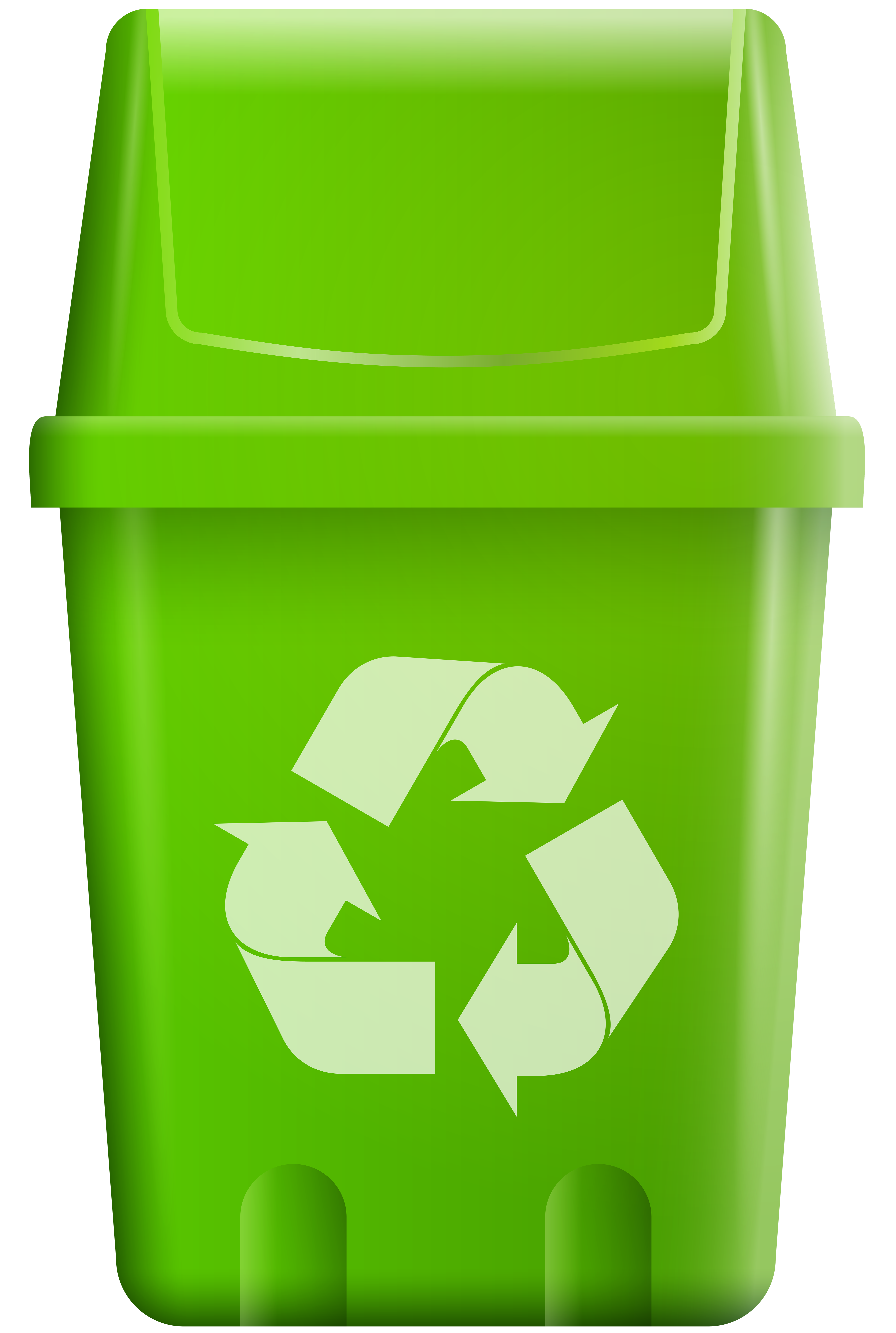 Trash Bin with Recycle Symbol PNG Clip Art - Best WEB Clipart
