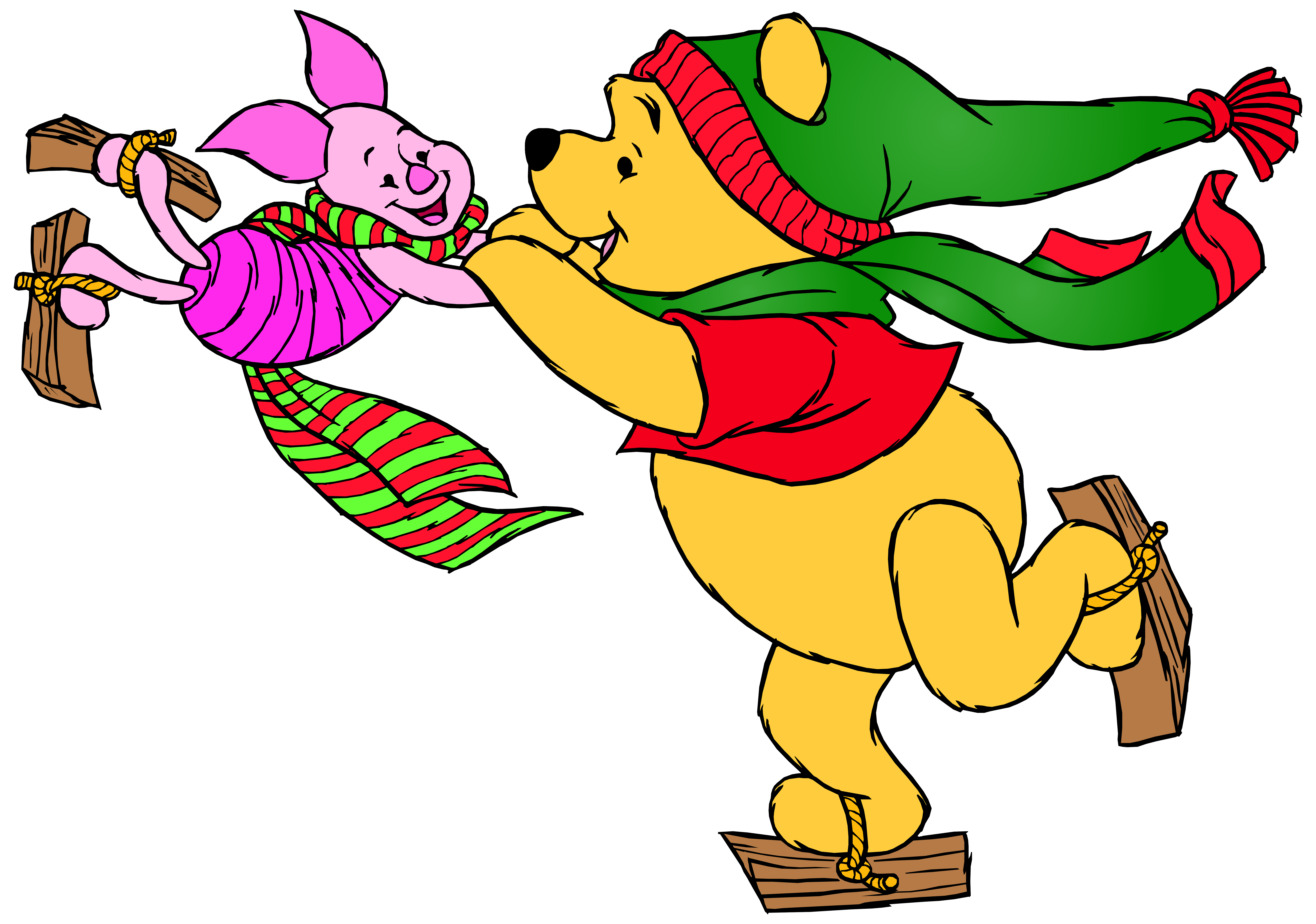 Winnie the Pooh and Piglet Skating PNG Clip Art - Best WEB ...