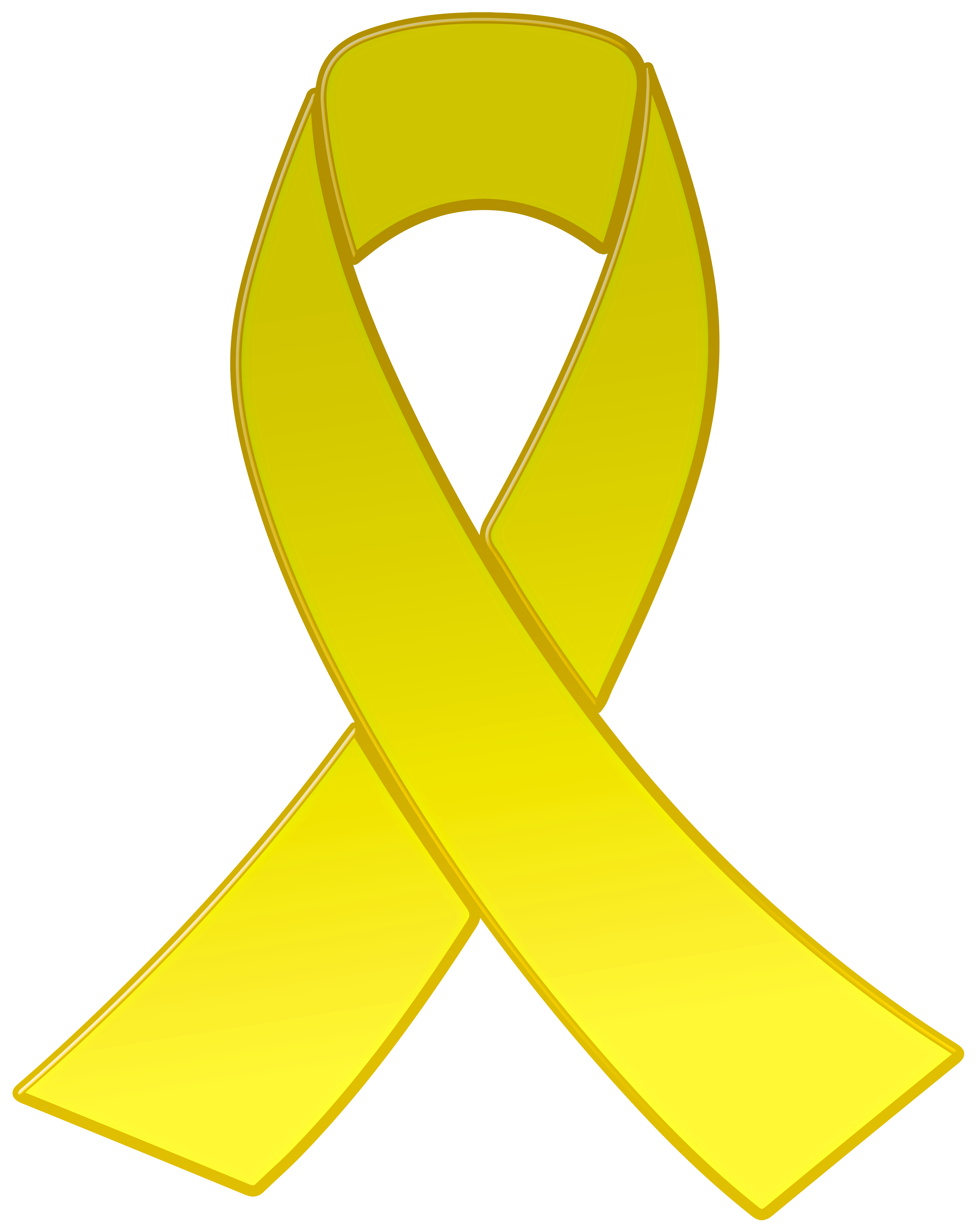 Yellow Awareness Ribbon PNG Clipart - Best WEB Clipart