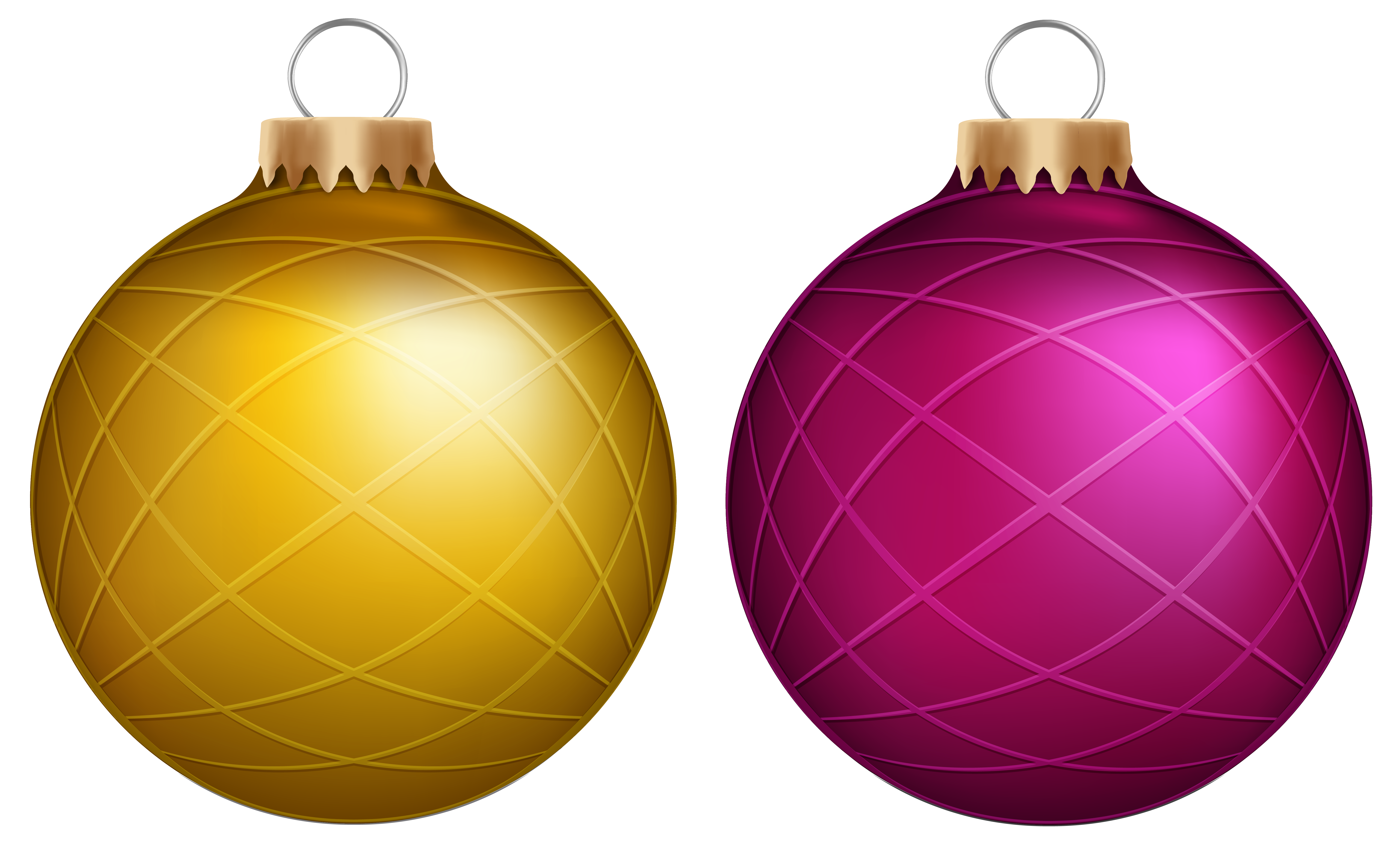 yellow christmas balls