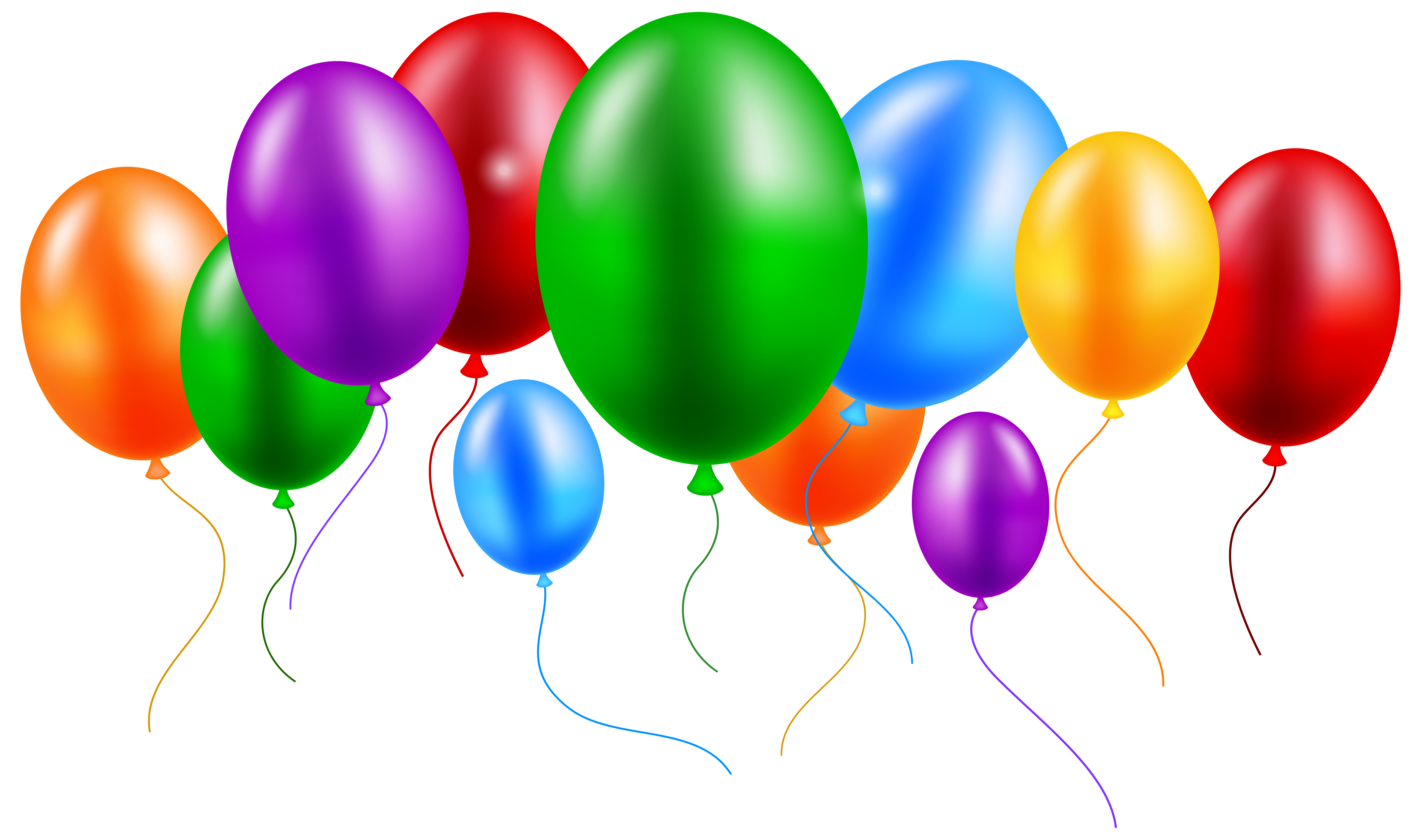 Balloons Colorful PNG Clip Art - Best WEB Clipart