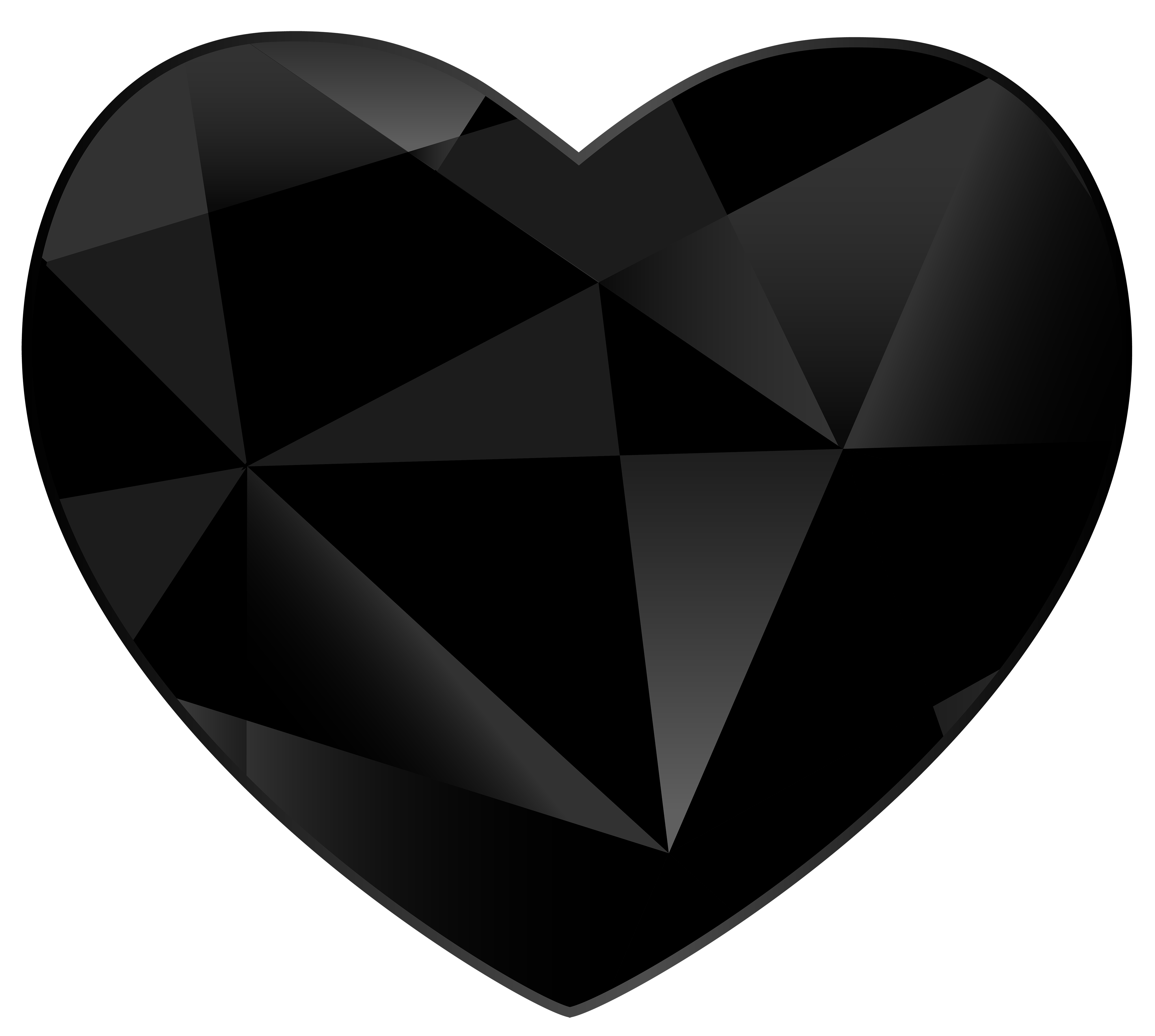 Black Gem Heart PNG Clipart - Best WEB Clipart