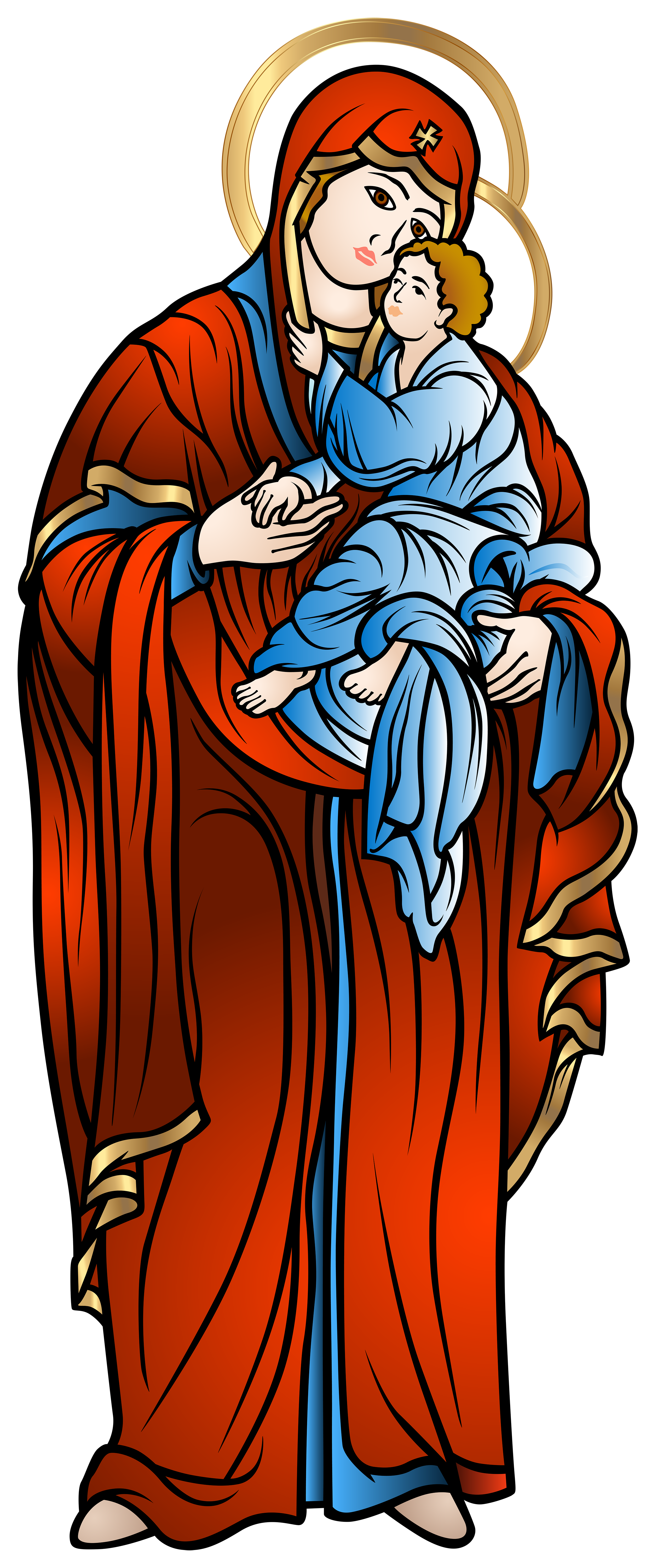 Blessed Virgin Mary with Baby Jesus - Best WEB Clipart