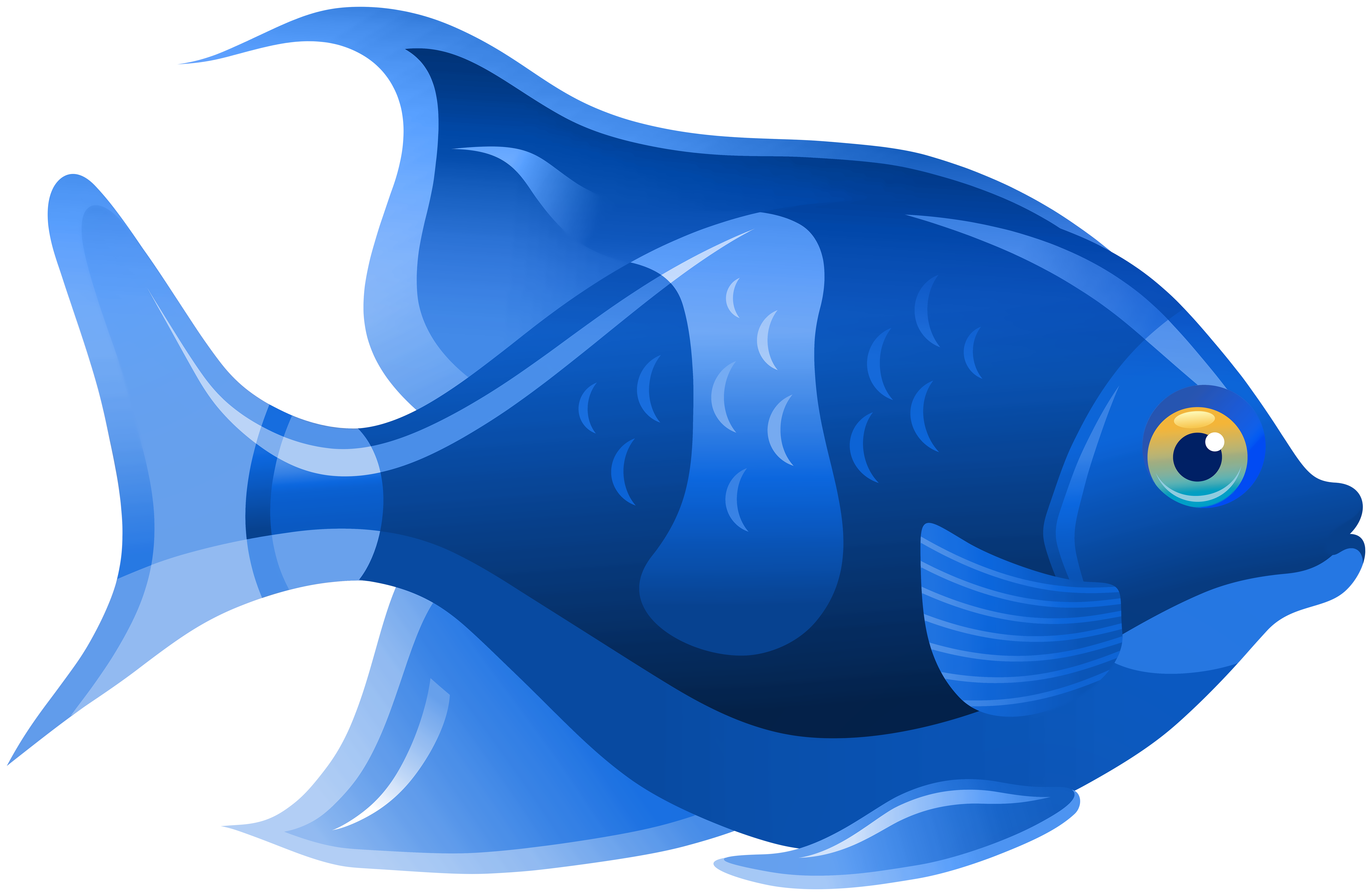 Blue Fish PNG Clip Art - Best WEB Clipart