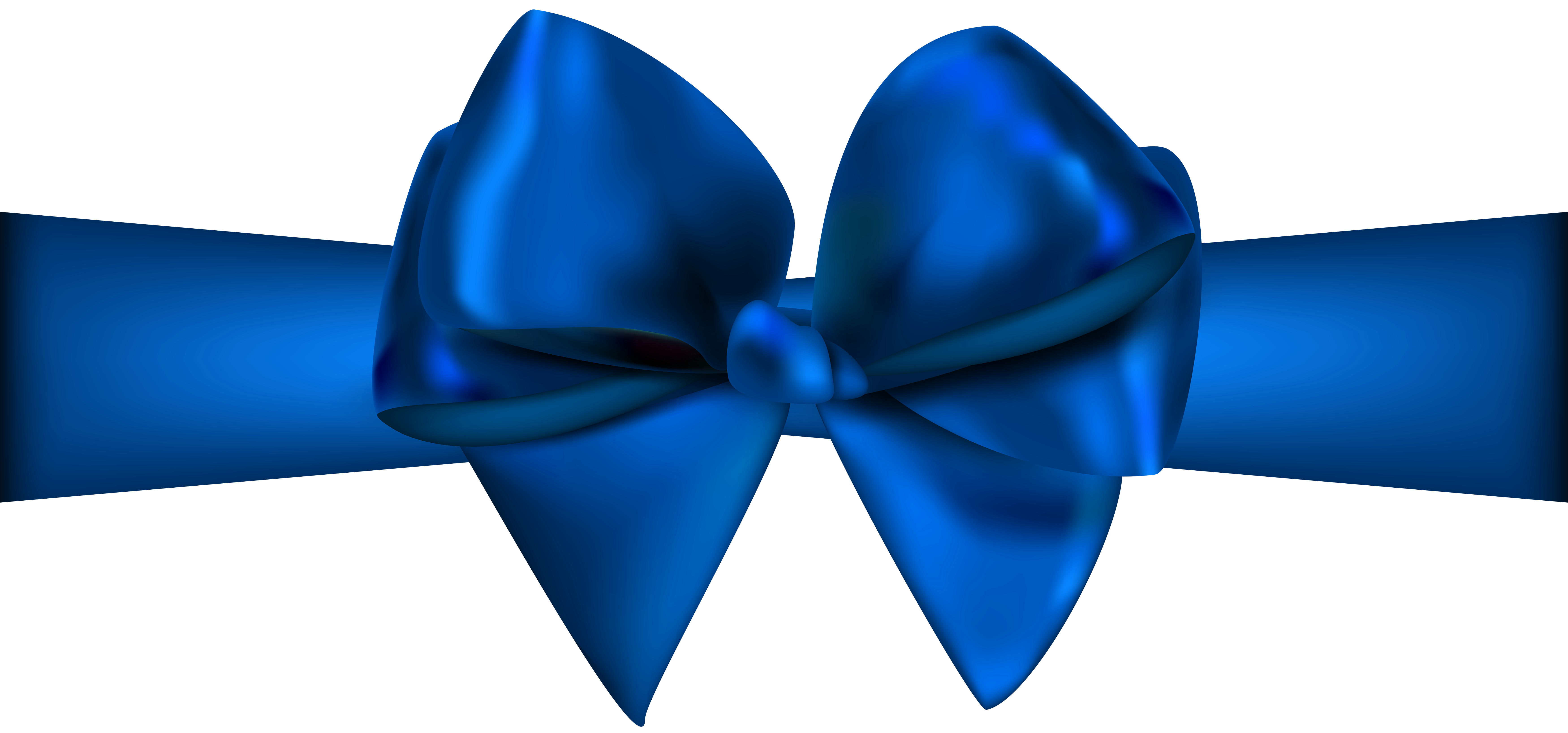 Blue Ribbon with Bow PNG Clip Art - Best WEB Clipart