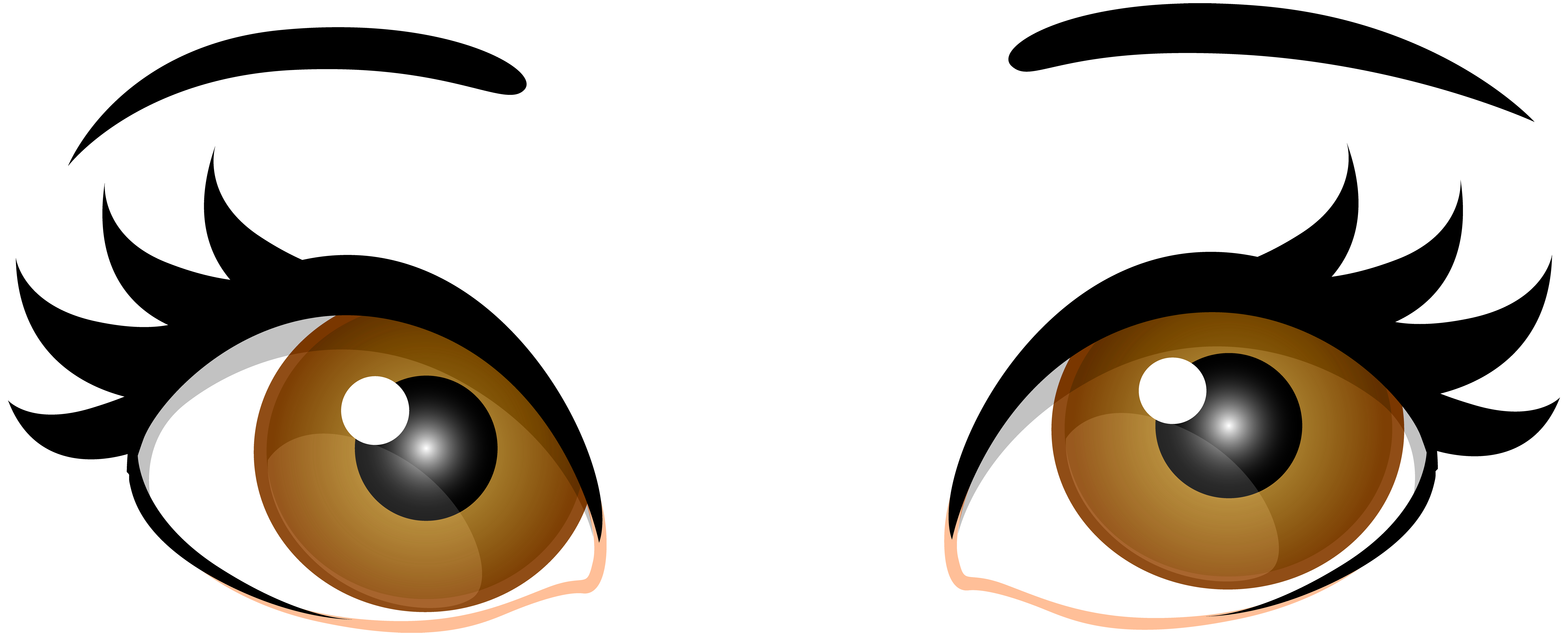 Brown Female Eyes PNG Clip Art - Best WEB Clipart