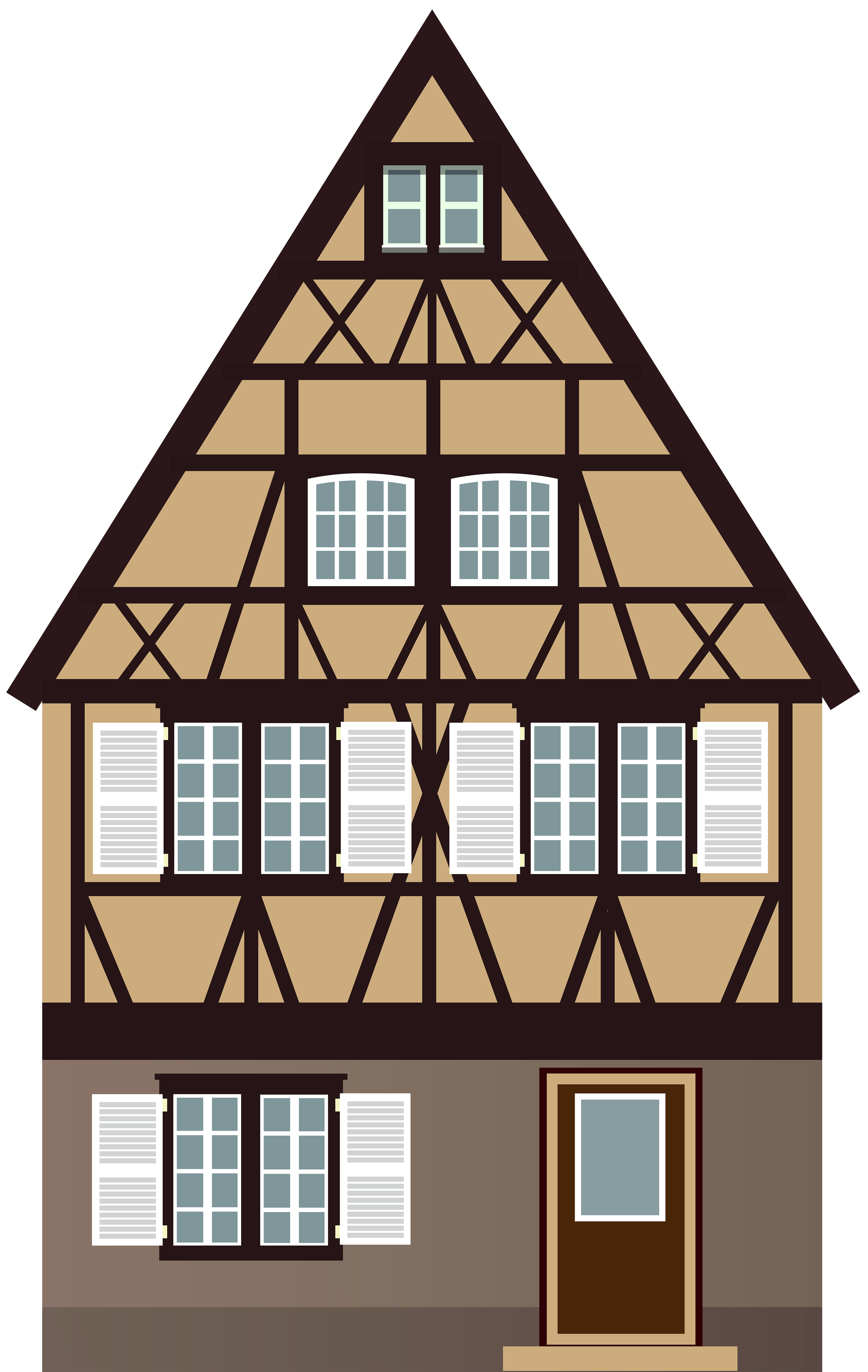 Brown House PNG Clip Art - Best WEB Clipart