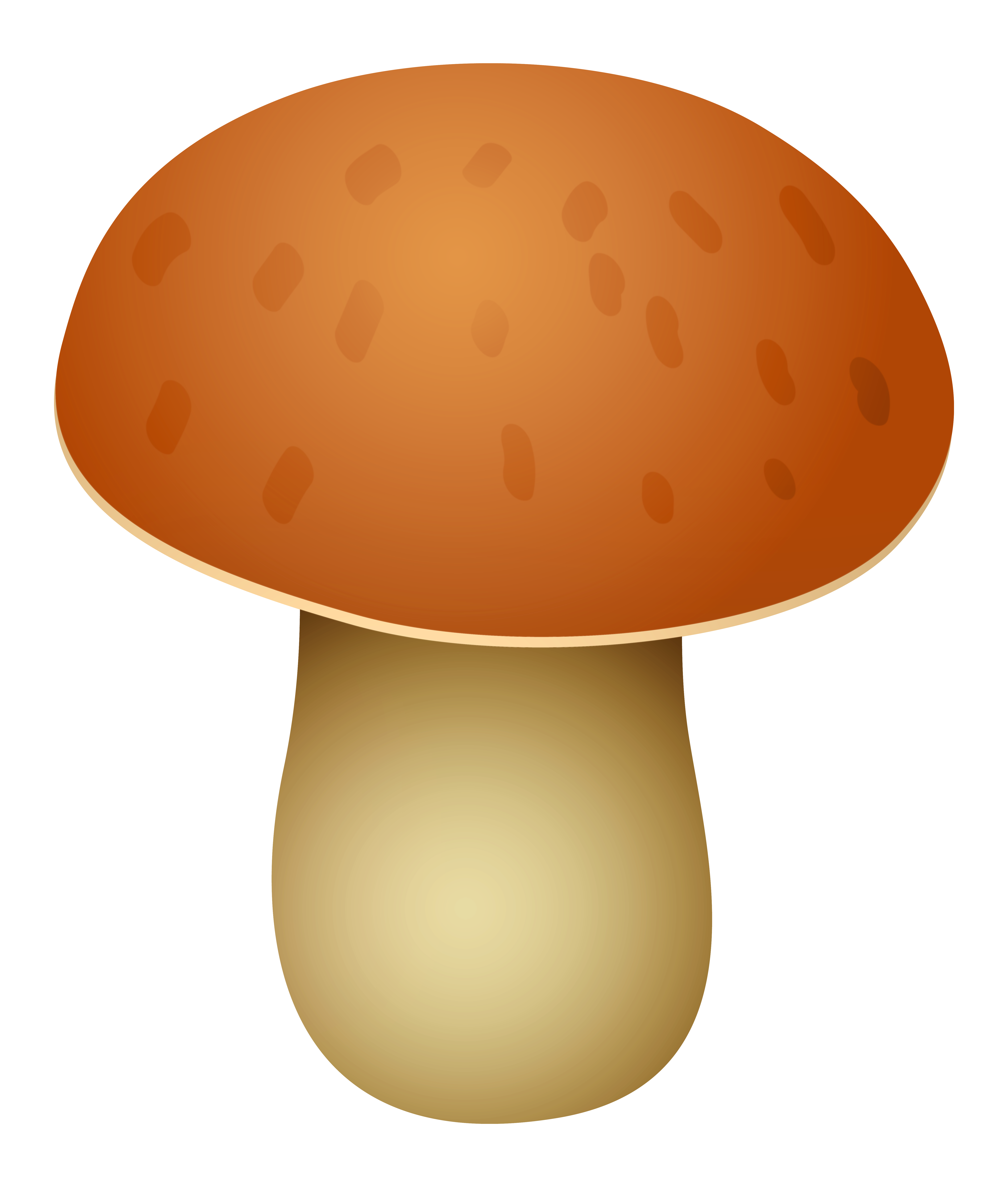 Brown Spotted Mushroom PNG Clipart - Best WEB Clipart