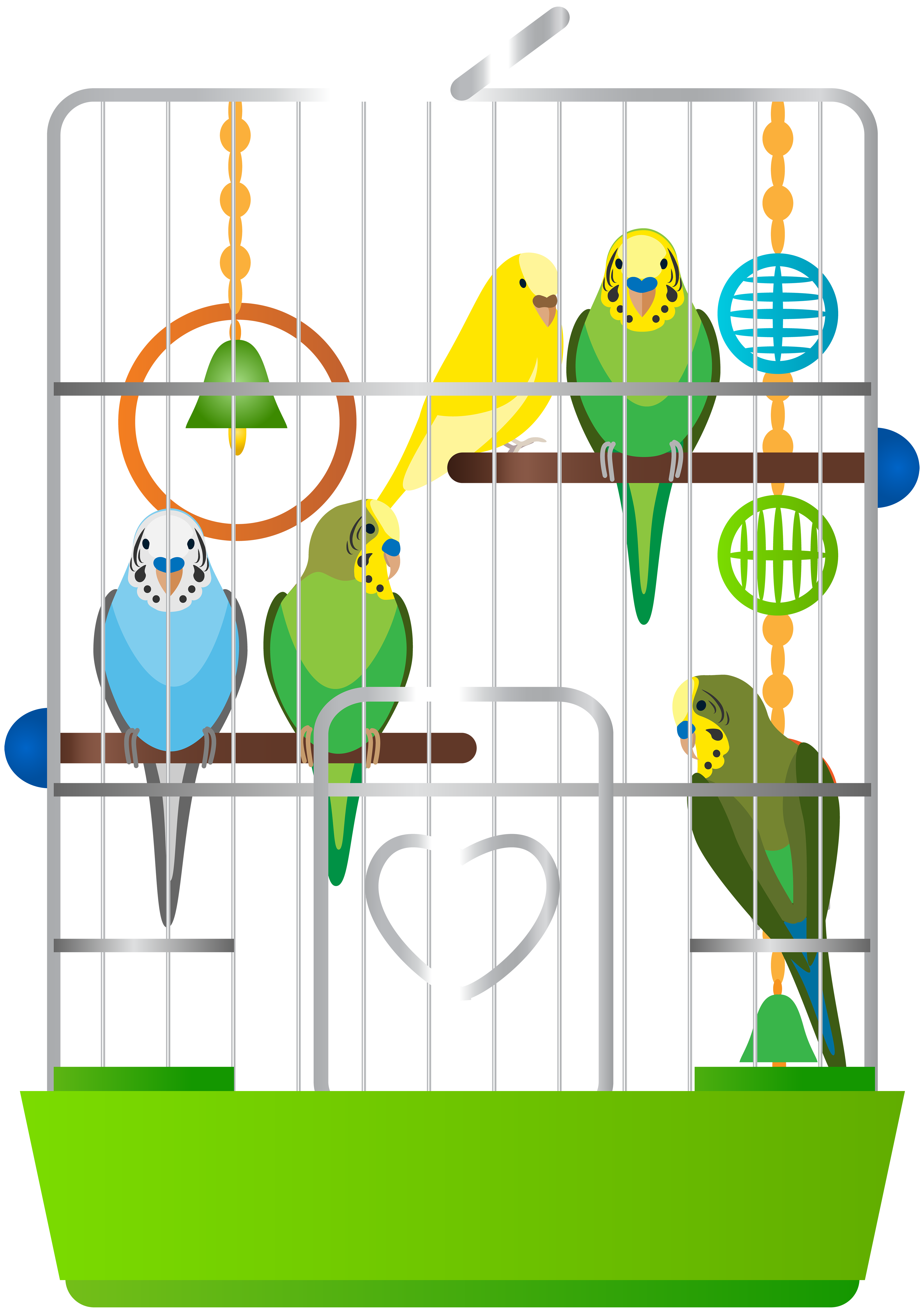 Cage with Parrots PNG Clip Art Best WEB Clipart